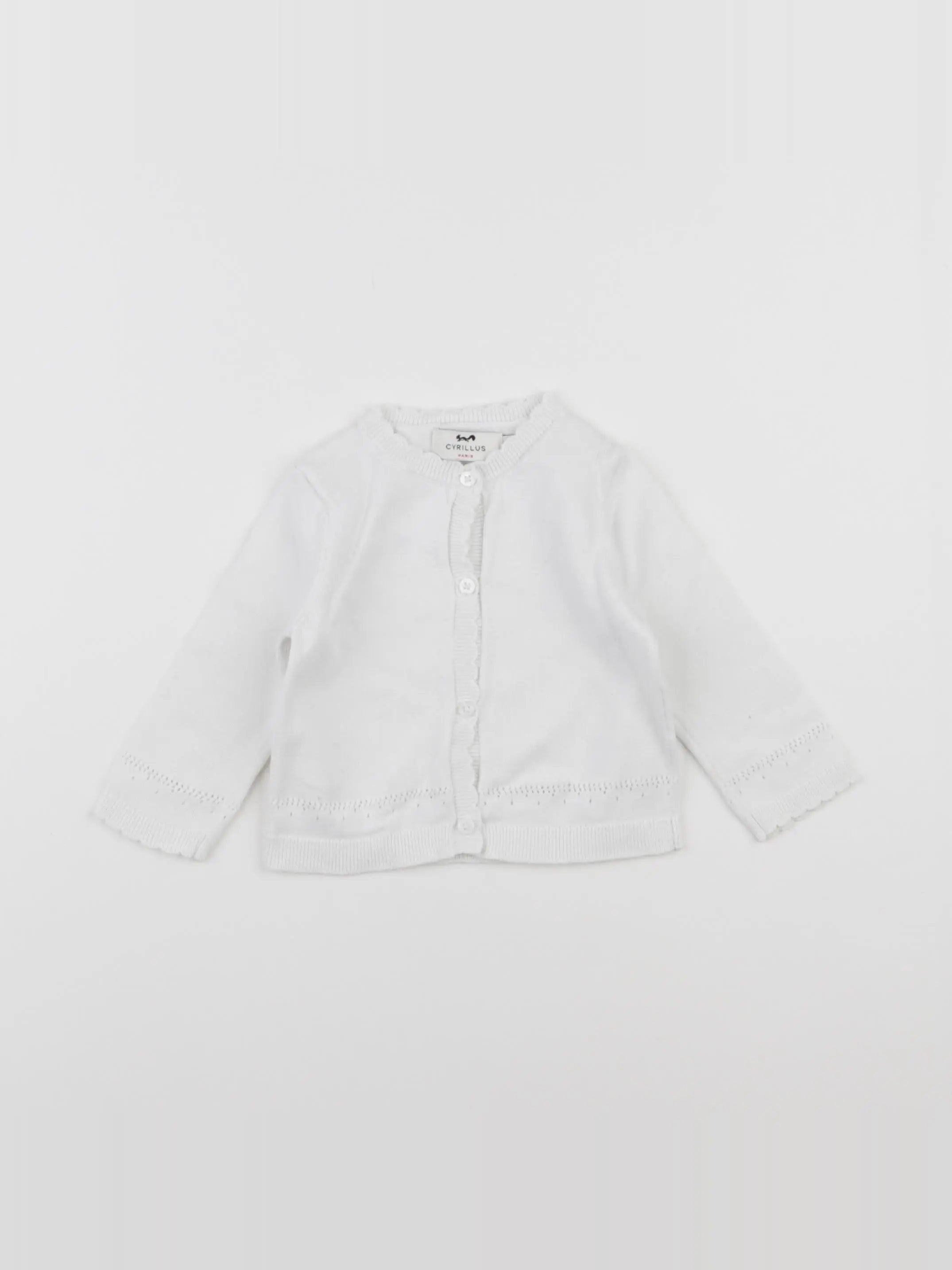 Cyrillus - gilet blanc - 6 mois