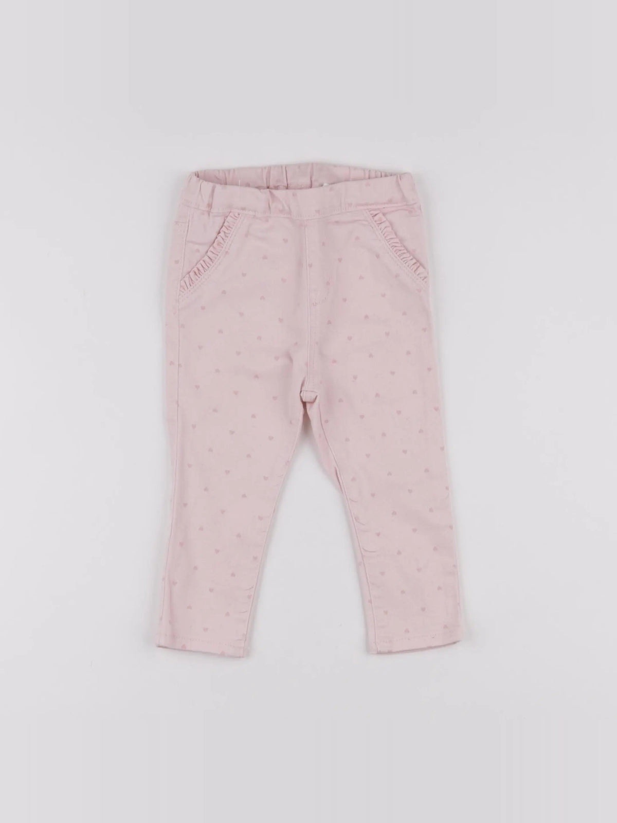 H&M - jegging rose - 9/12 mois