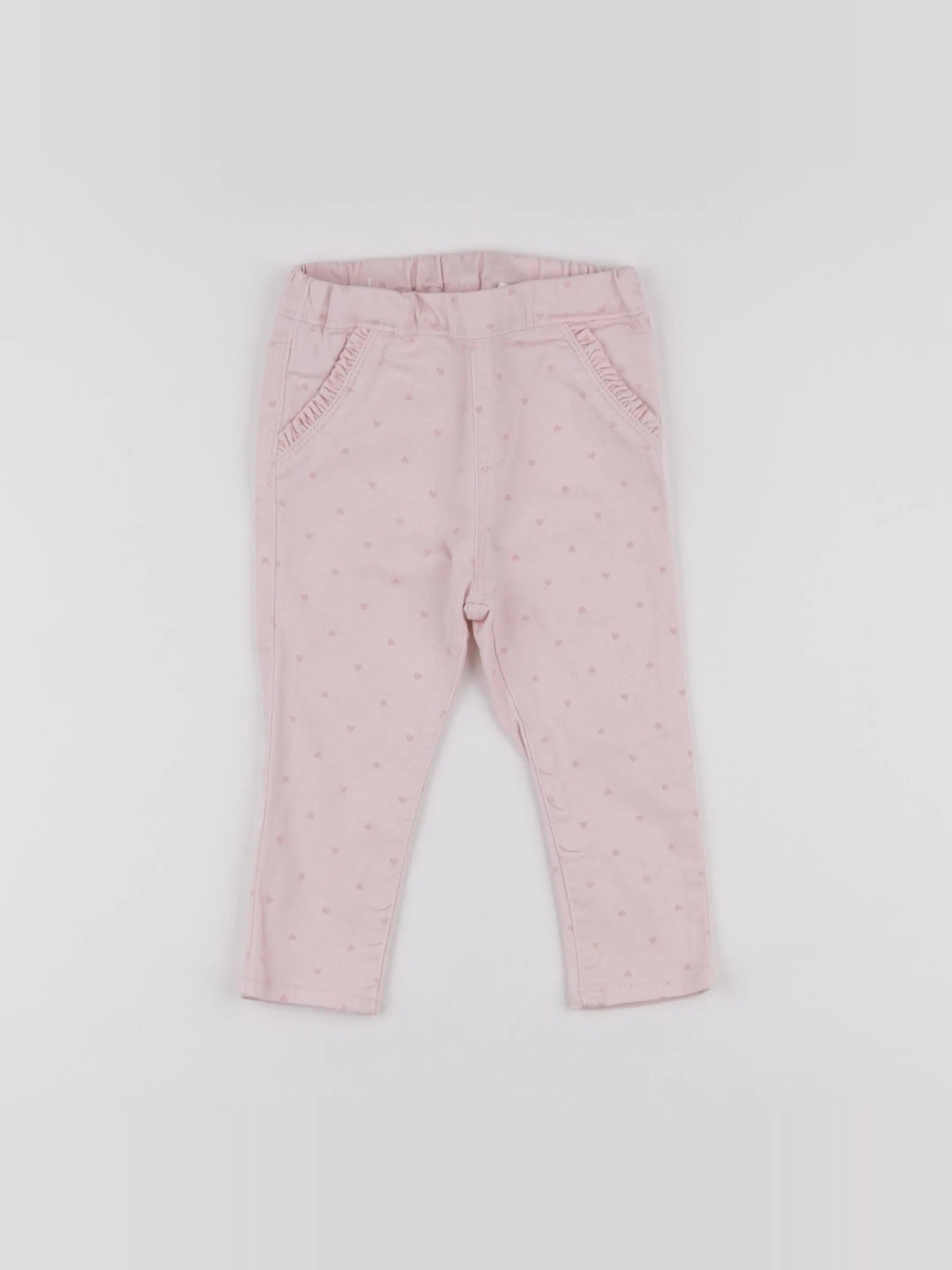 H&M - jegging rose - 9/12 mois