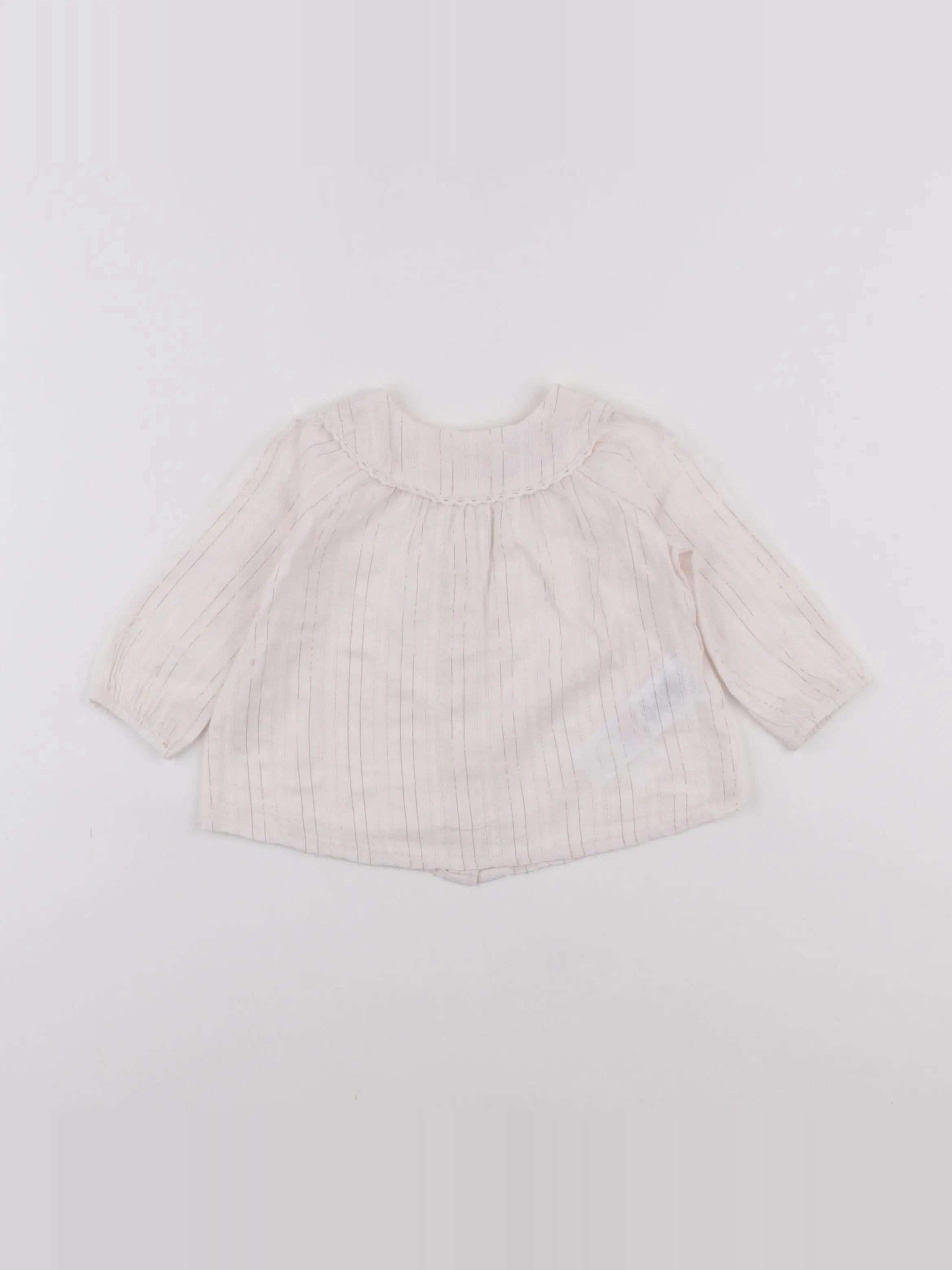 Cyrillus - blouse blanc, or - 6 mois
