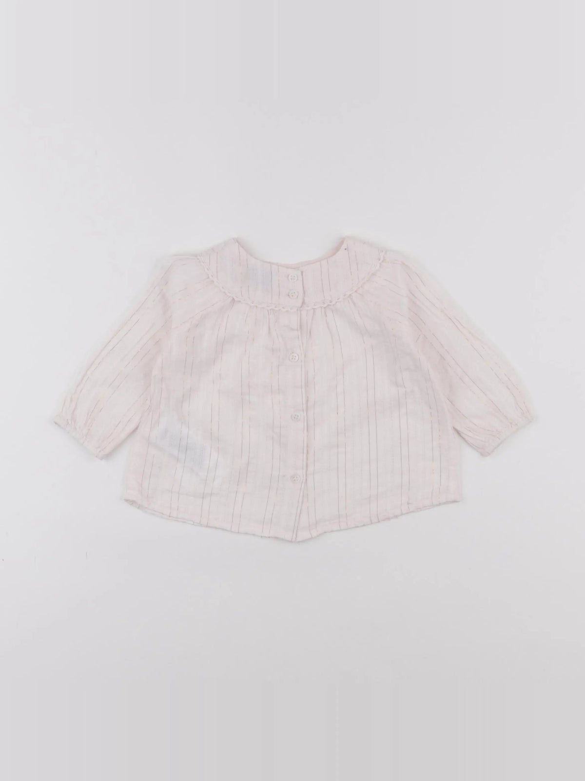 Cyrillus - blouse blanc, or - 6 mois