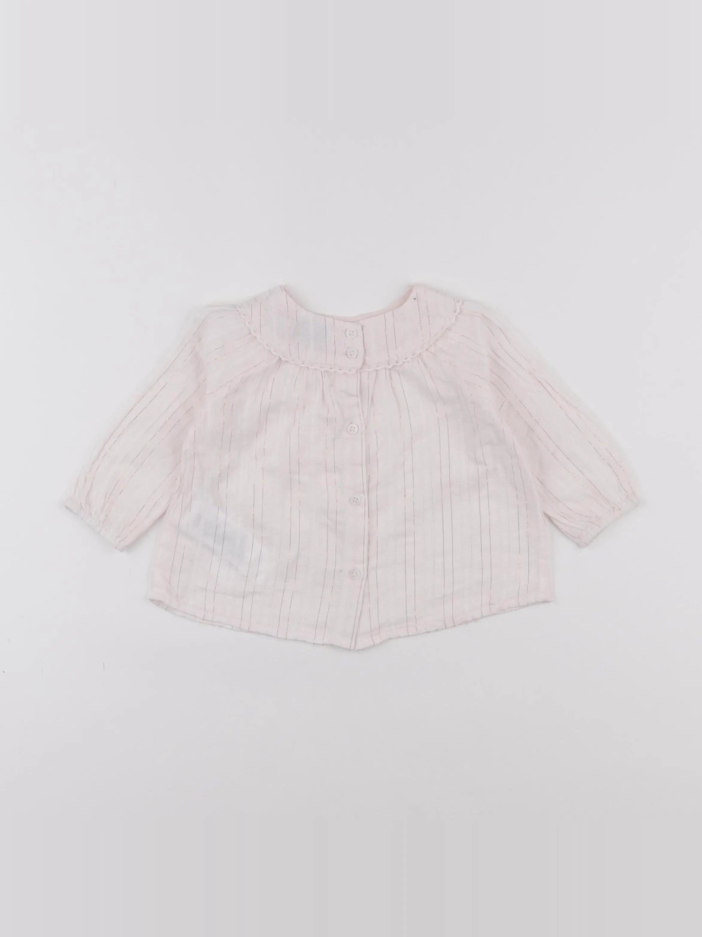 Cyrillus - blouse blanc, or - 6 mois