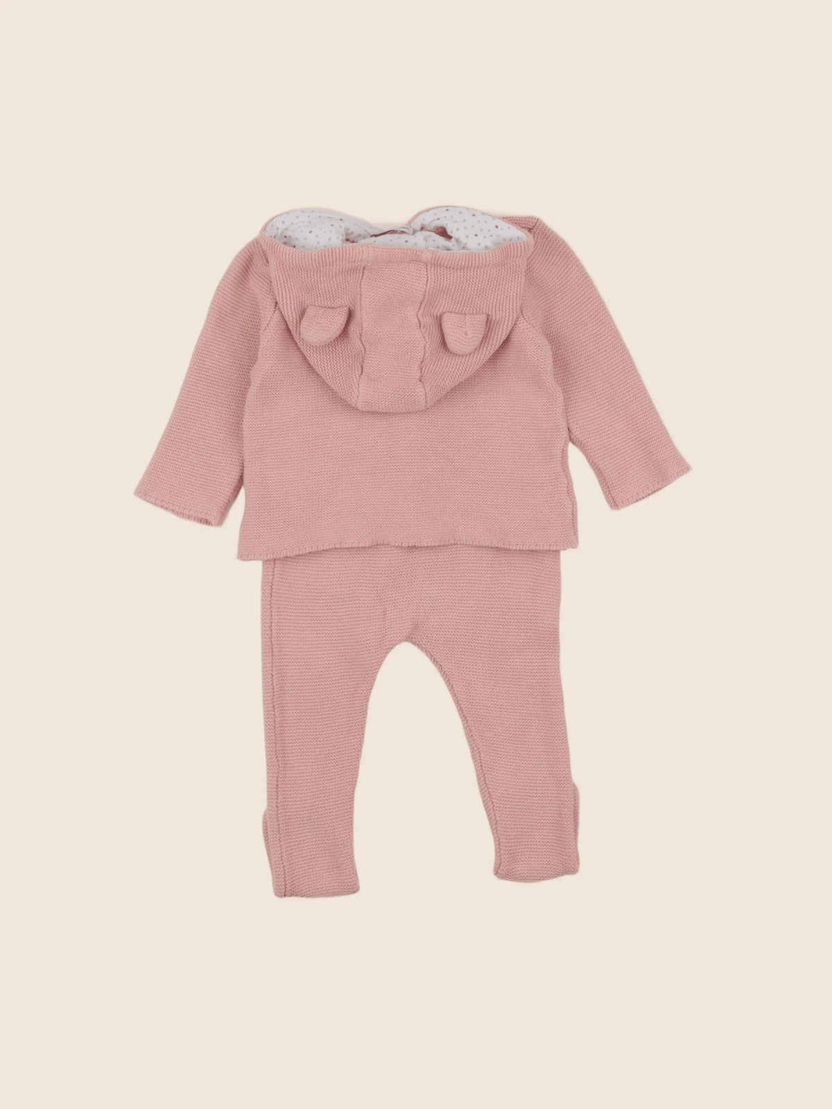 Vertbaudet - ensemble rose - 12 mois