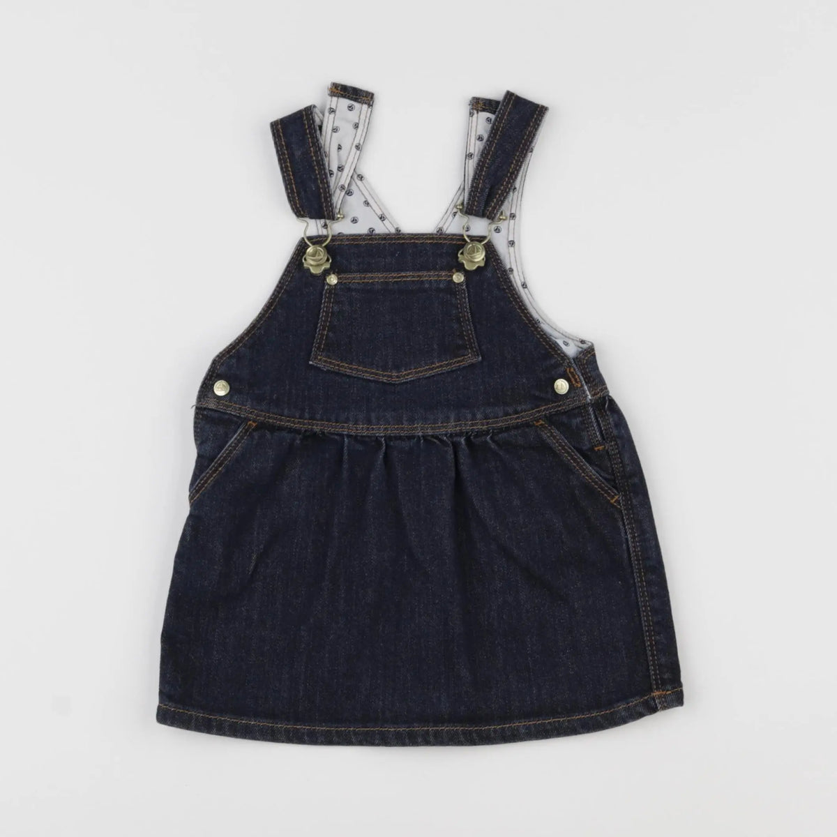 Petit Bateau - robe bleu - 12 mois
