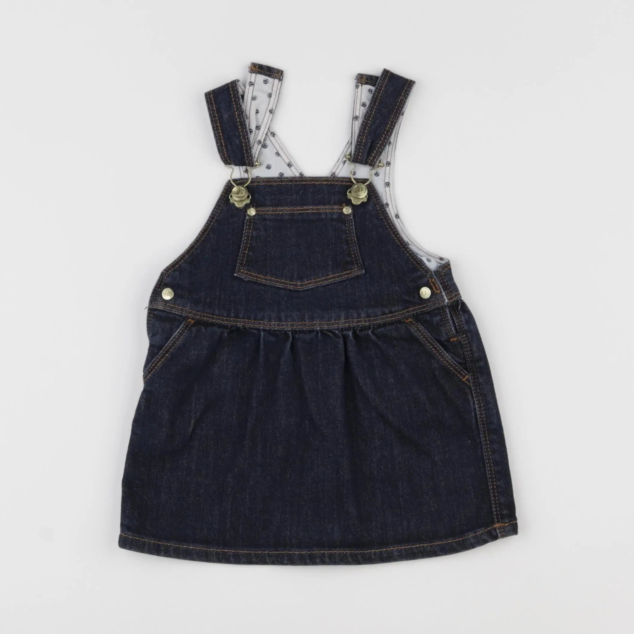 Petit Bateau - robe bleu - 12 mois