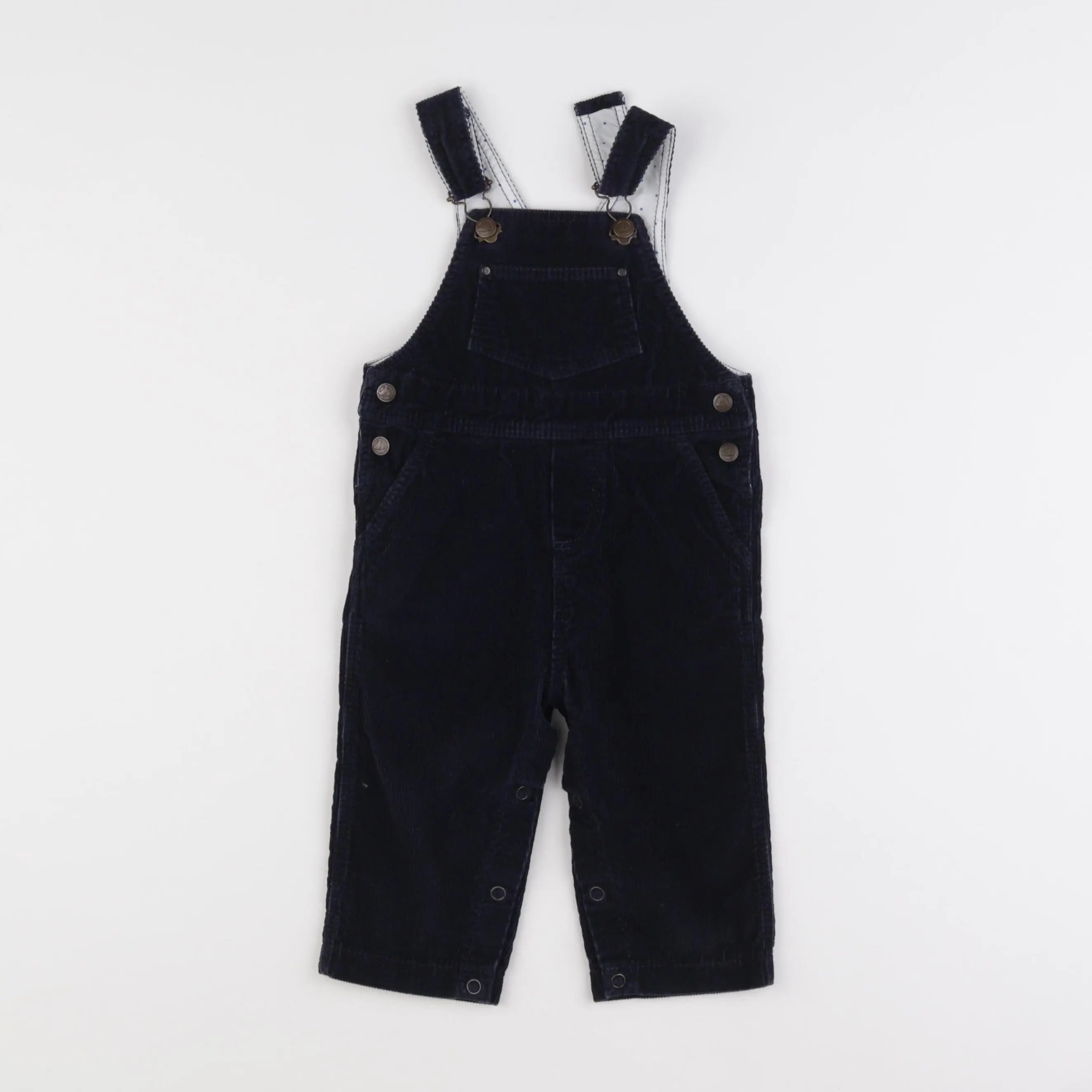 Petit Bateau - salopette bleu - 6 mois