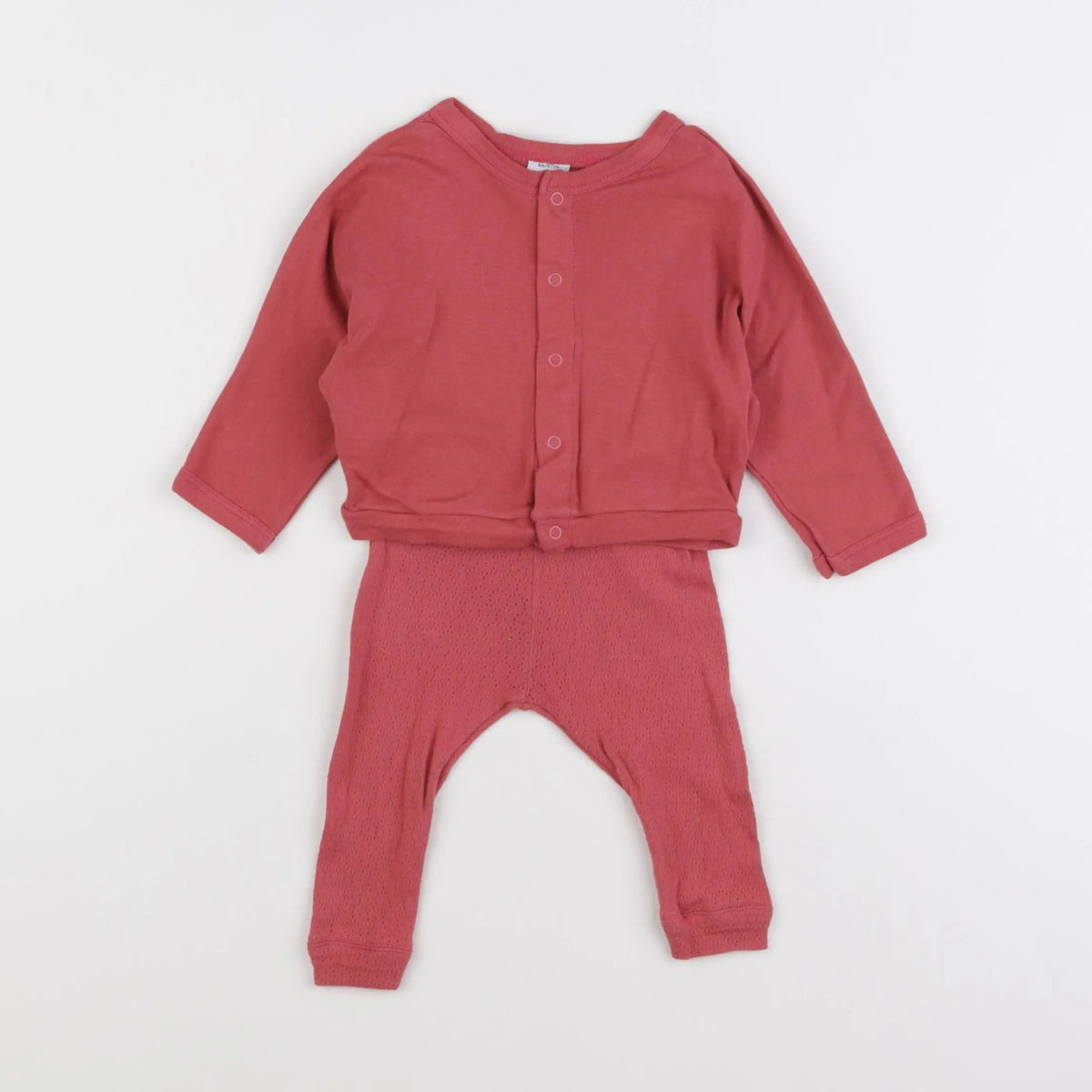 Petit Bateau - ensemble rouge - 6 mois