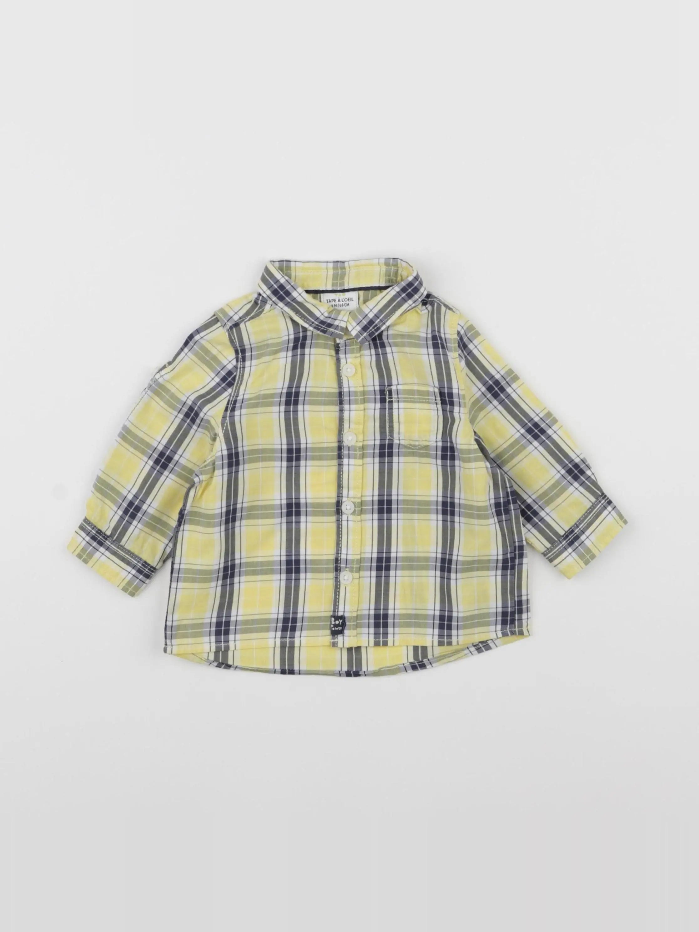 Tape à l'oeil - chemise jaune - 6 mois