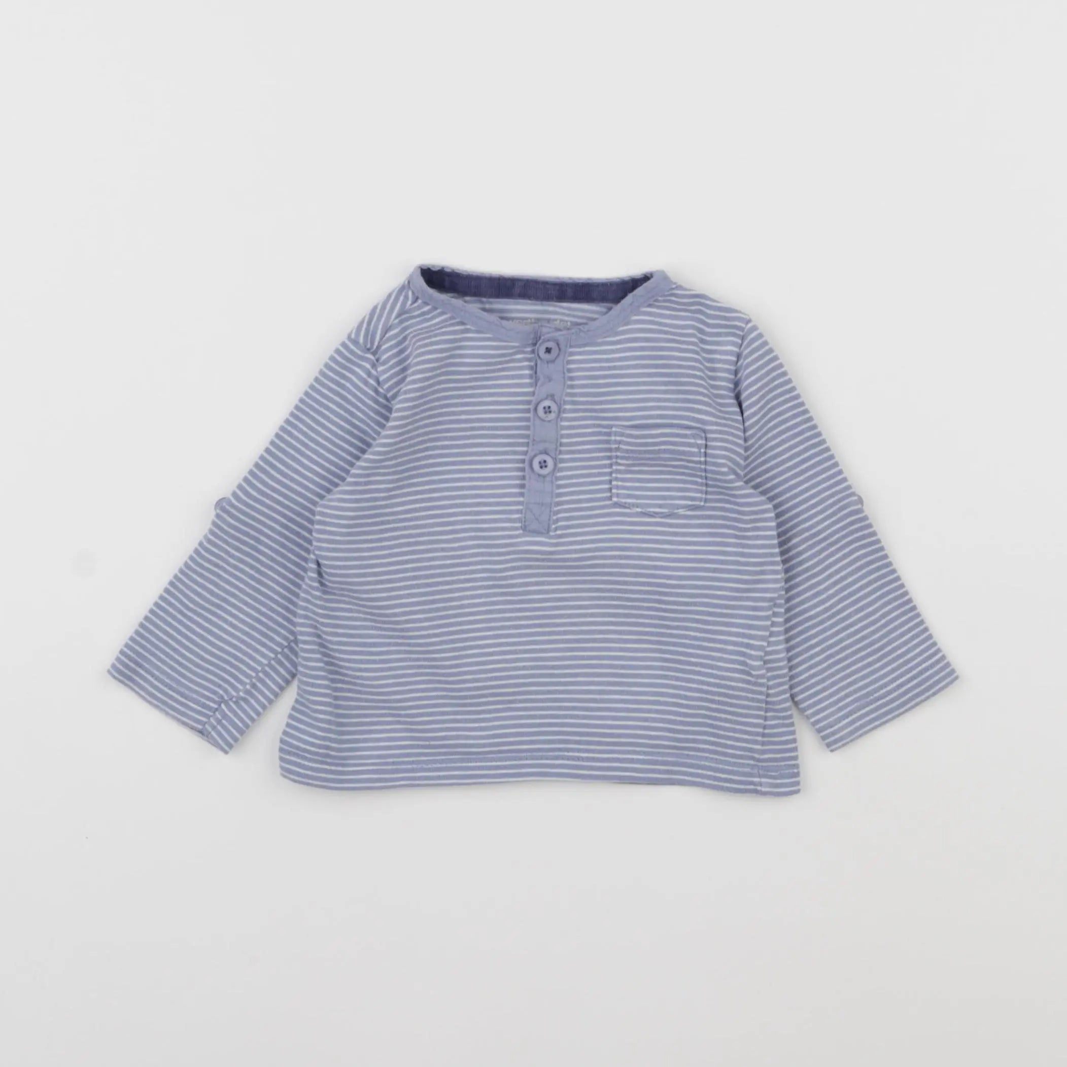 Vertbaudet - tee-shirt bleu - 6 mois