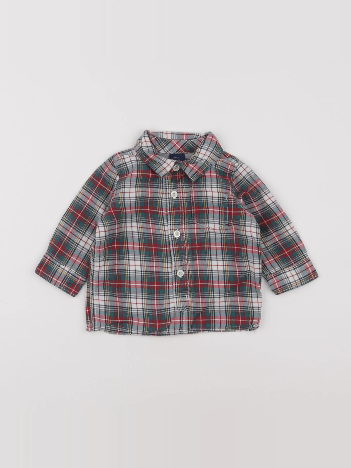 GAP - chemise vert, rouge - 6/12 mois