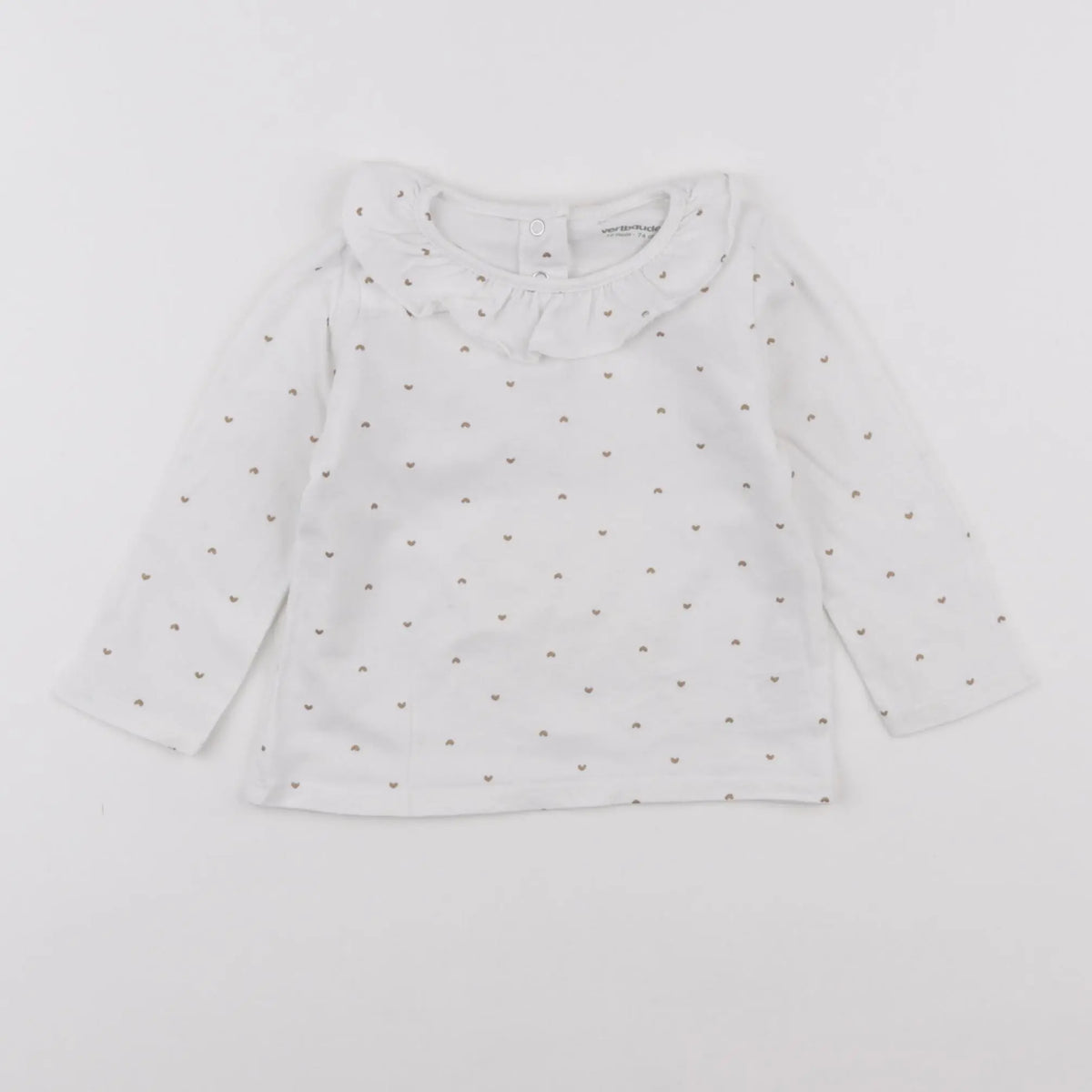 Vertbaudet - tee-shirt blanc - 6 mois