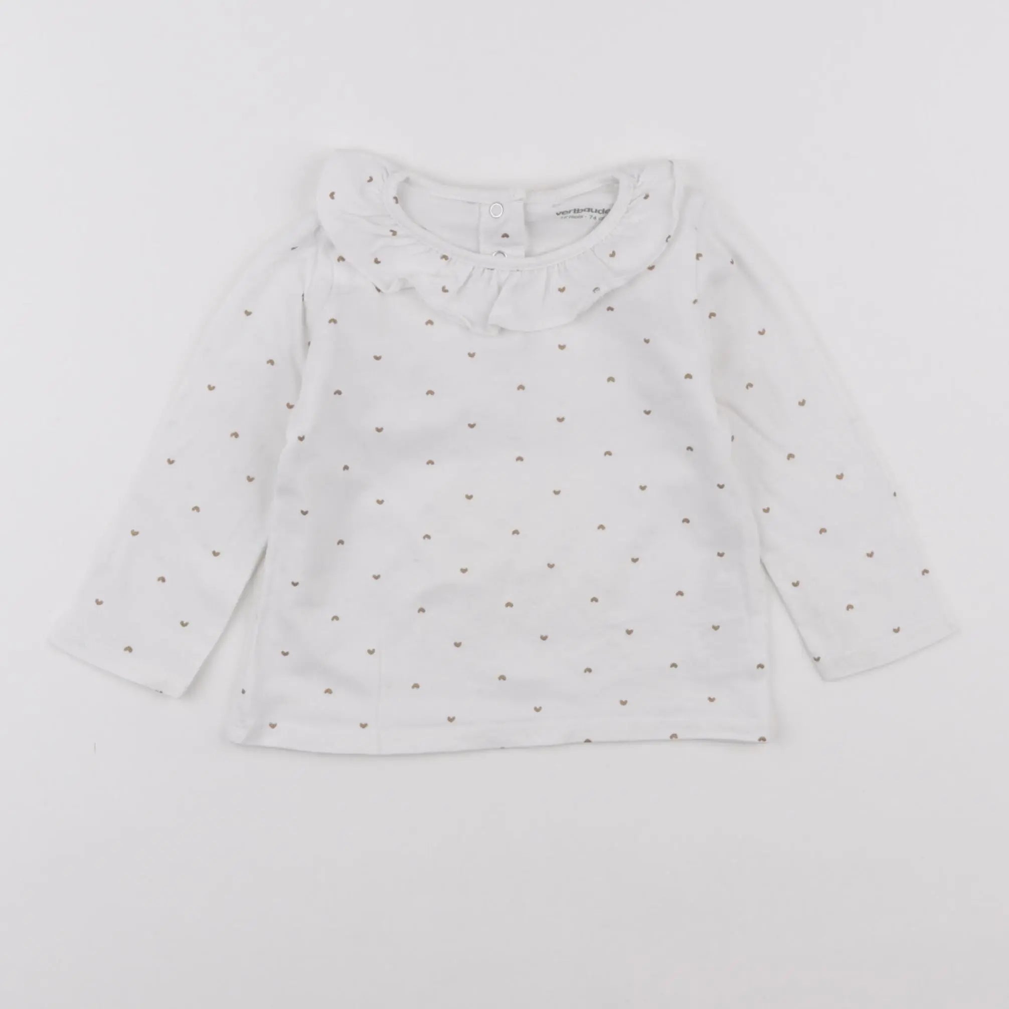 Vertbaudet - tee-shirt blanc - 6 mois
