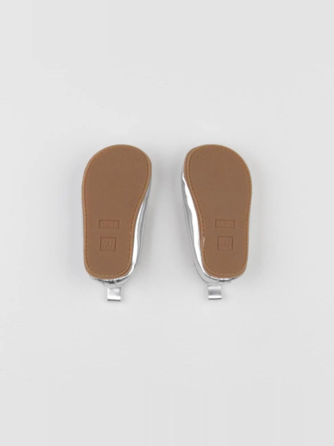 H&M - chaussons argent - pointure 16/17