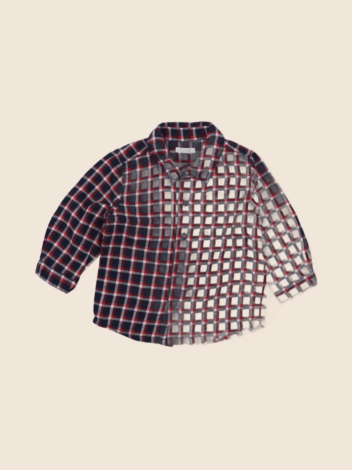 Boutchou - chemise bleu - 12 mois
