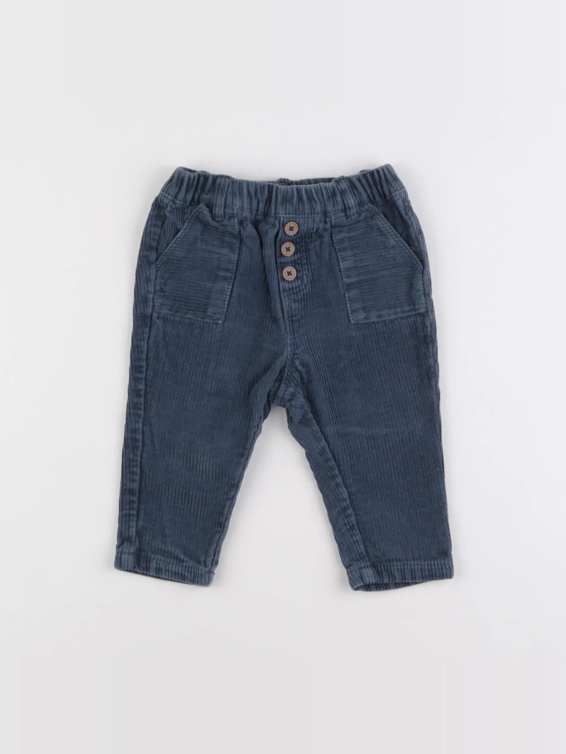 Vertbaudet - pantalon bleu - 9 mois