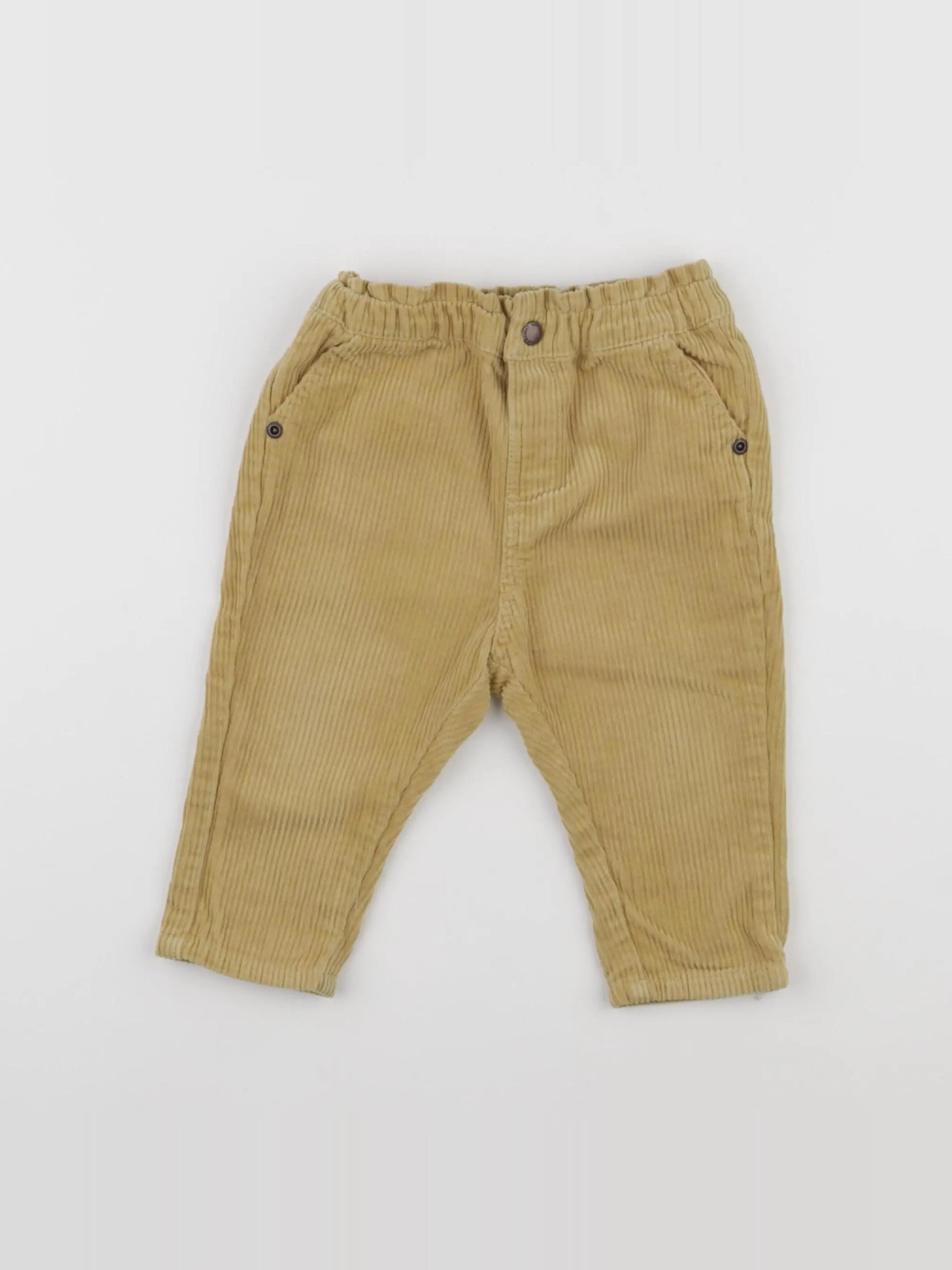 Vertbaudet - pantalon jaune - 9 mois