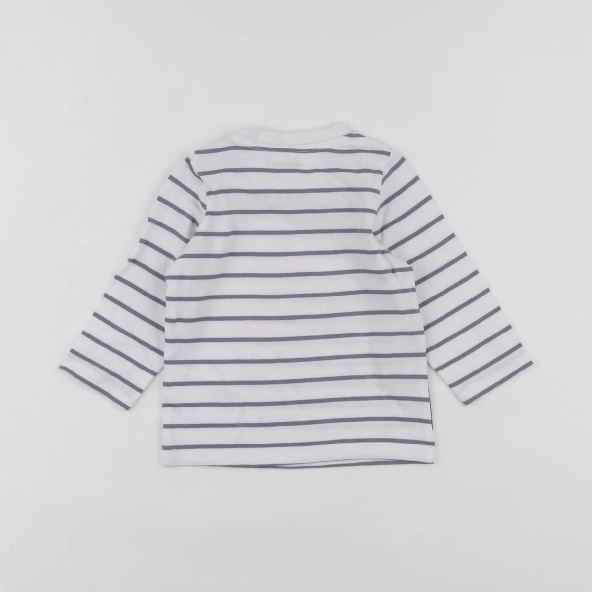 Vertbaudet - tee-shirt blanc, bleu - 9 mois