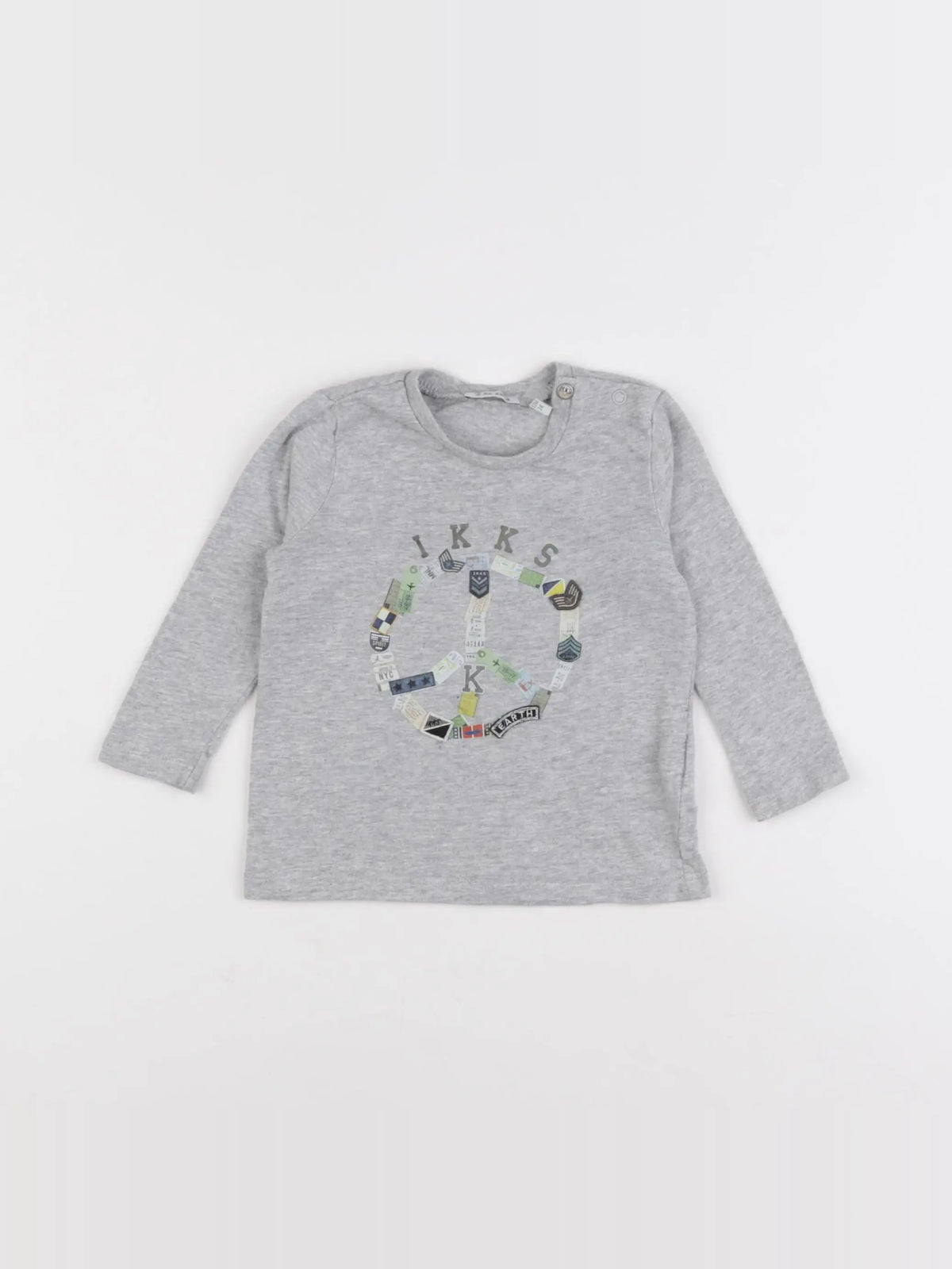 IKKS - tee-shirt gris - 12 mois