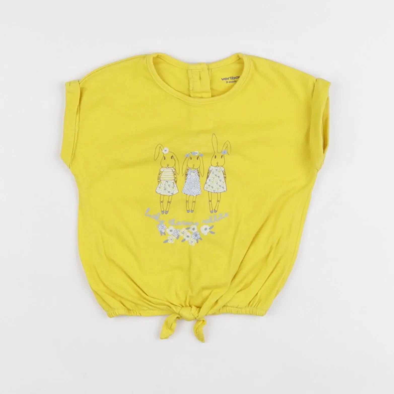 Vertbaudet - tee-shirt jaune - 9 mois