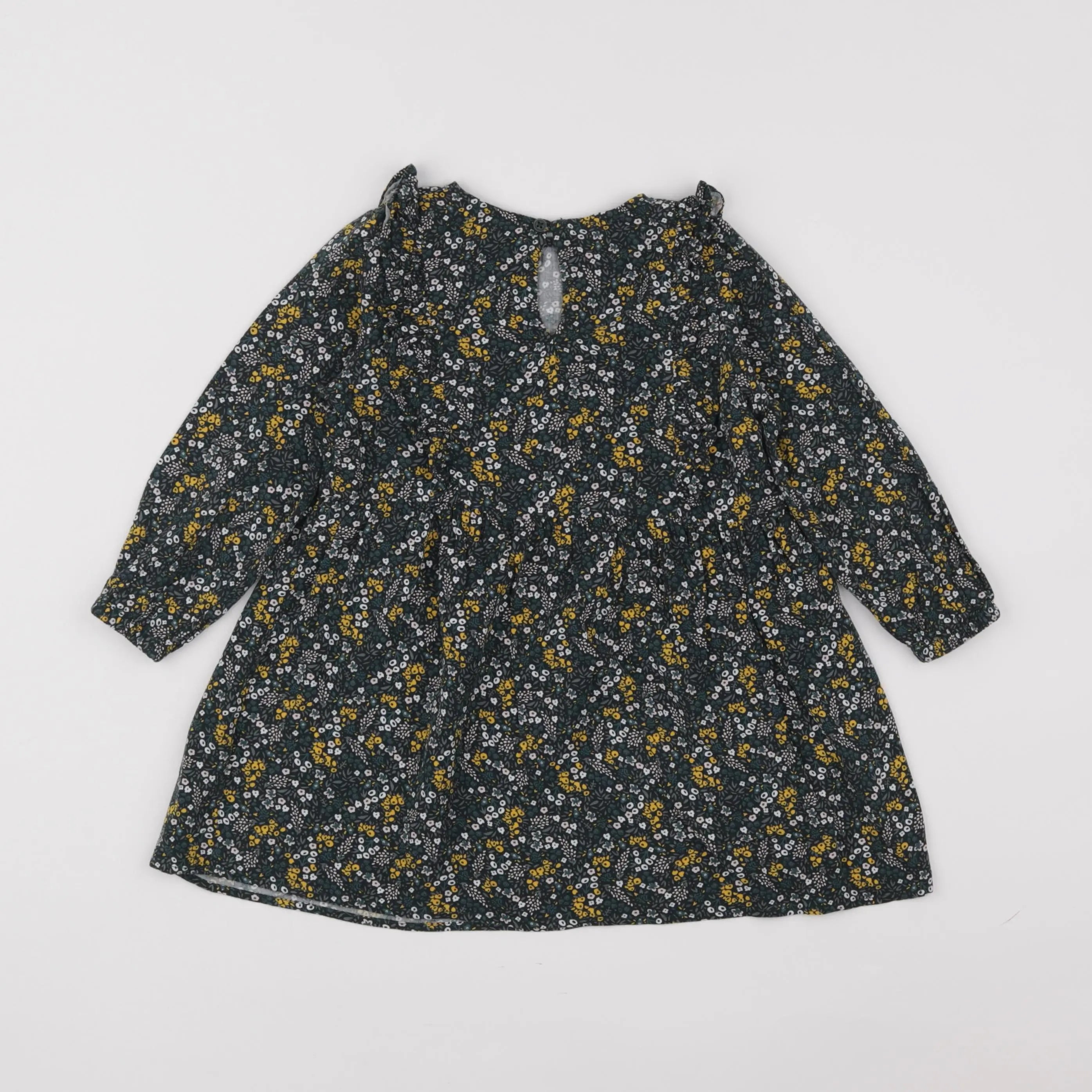 Vertbaudet - robe vert, jaune - 3 ans