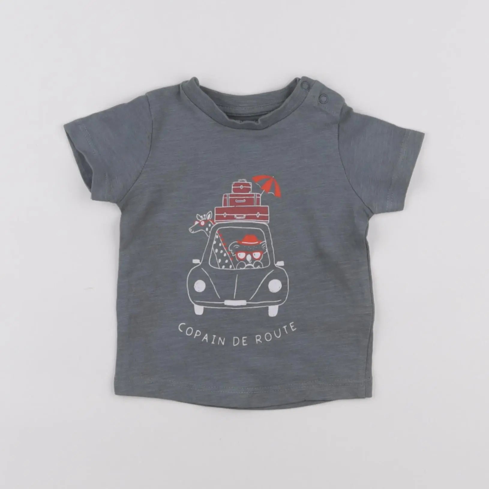 Vertbaudet - tee-shirt gris - 3 mois
