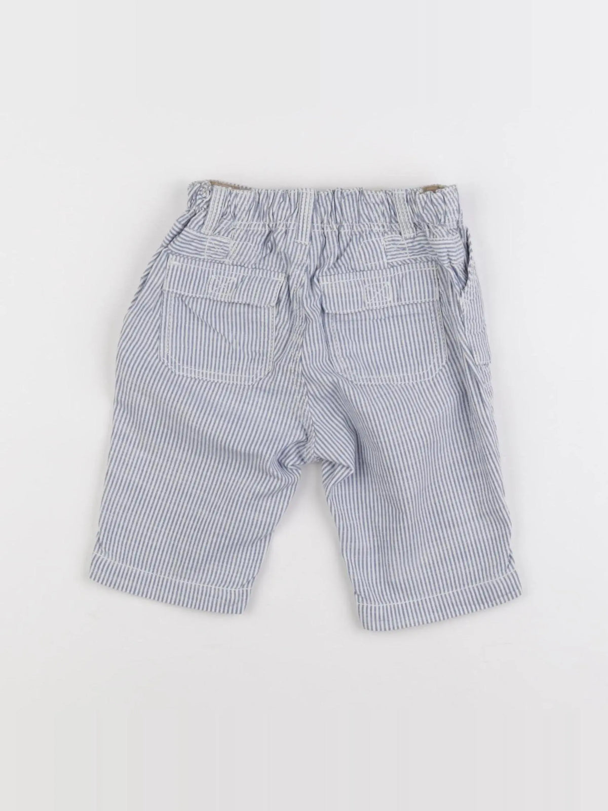 H&M - short blanc, bleu - 9/12 mois