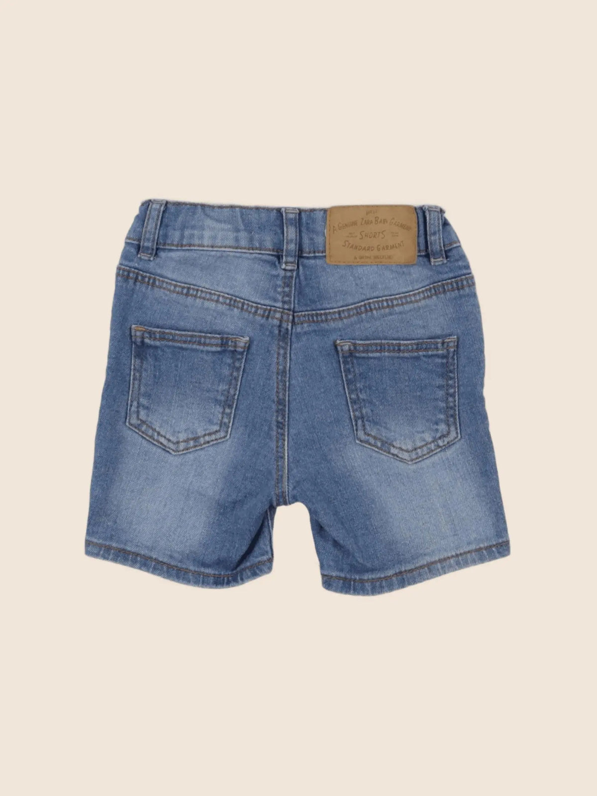 Zara - short bleu - 6/9 mois