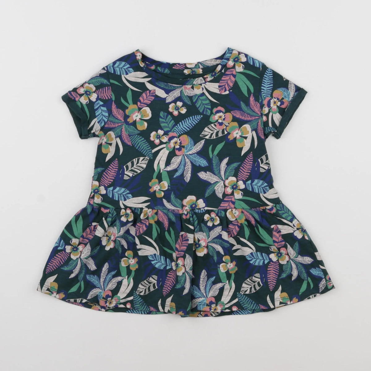 Vertbaudet - robe vert - 2 ans