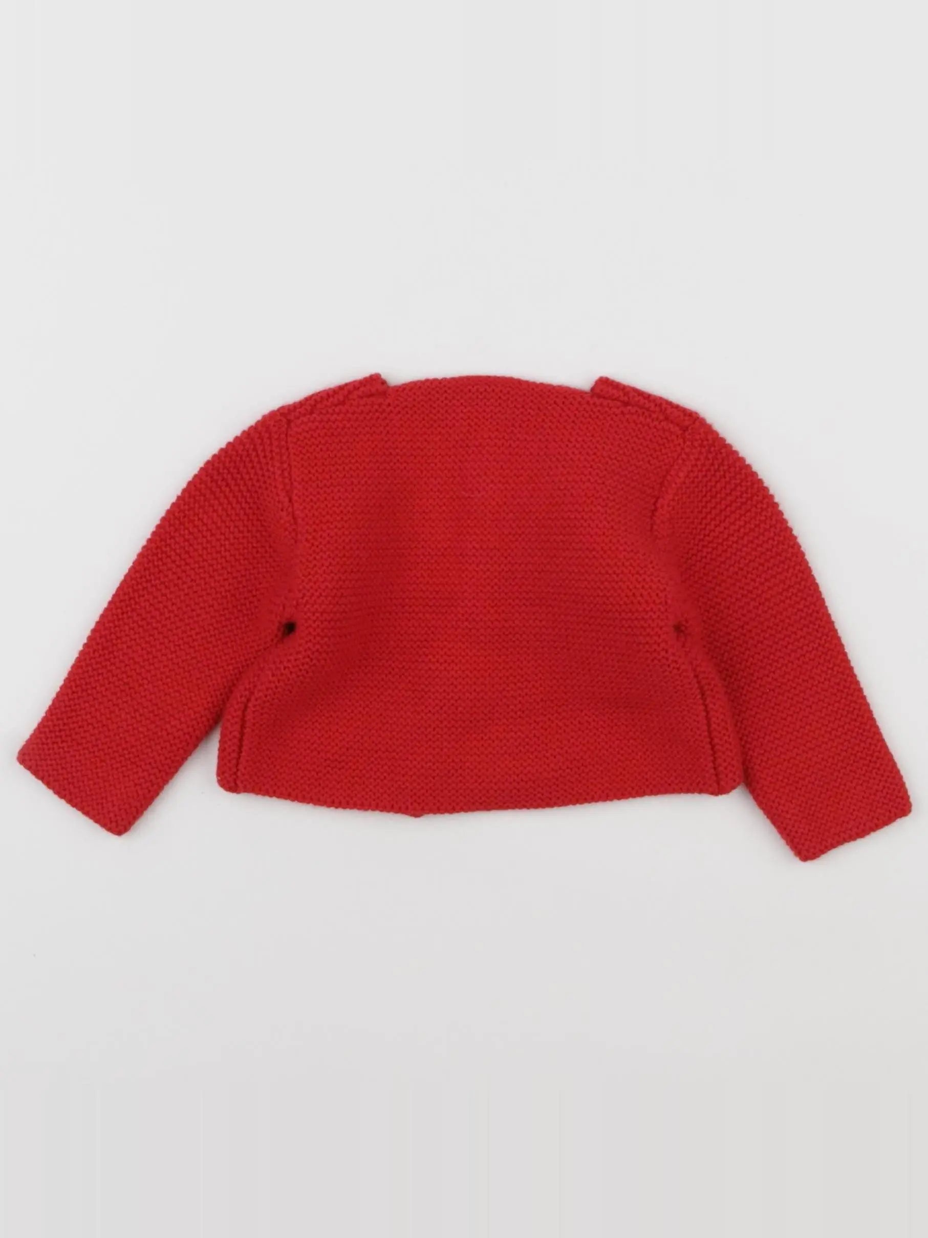 Petit Bateau - gilet rouge - 6 mois