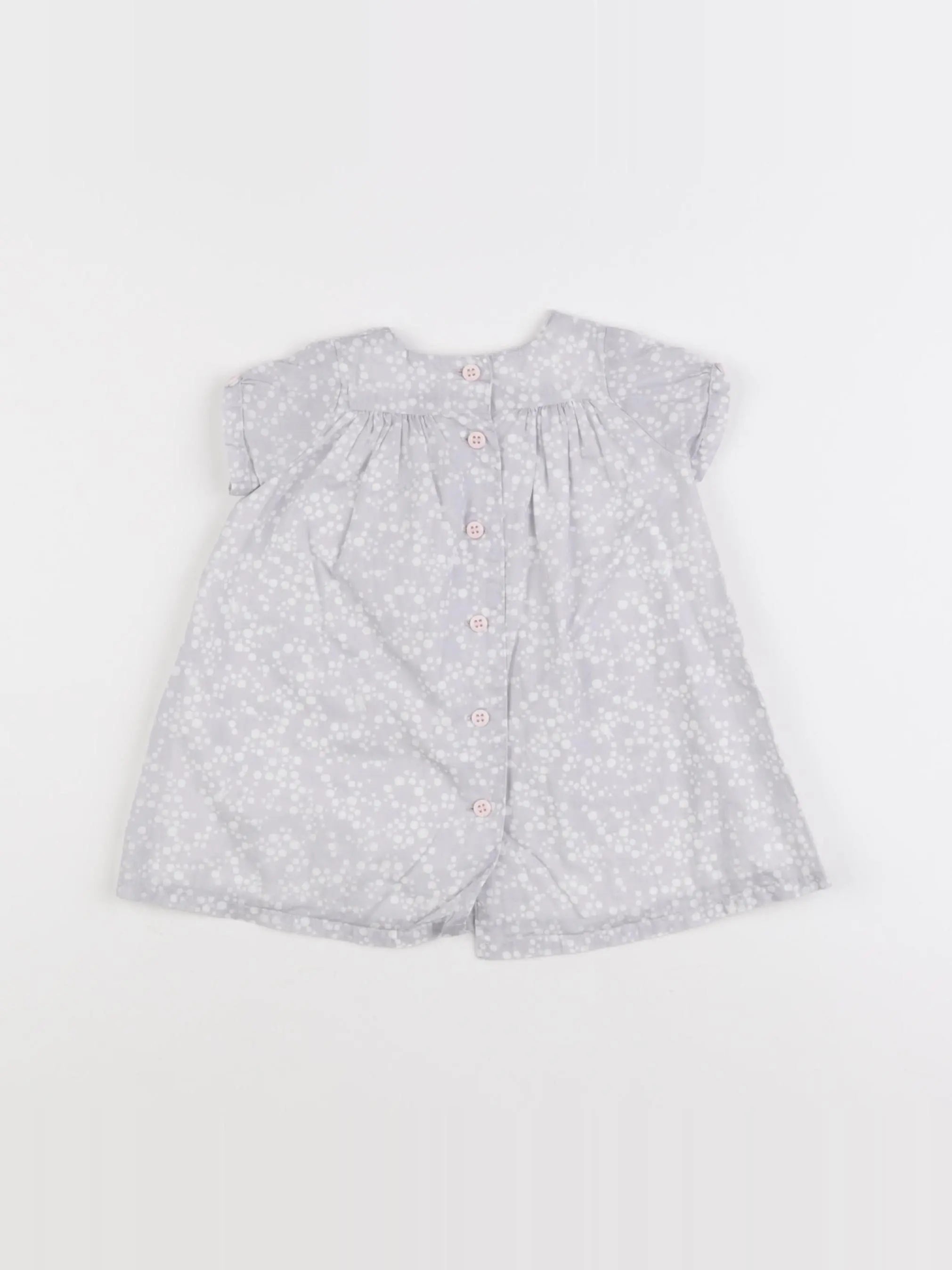 Petit Bateau - robe gris - 3 mois