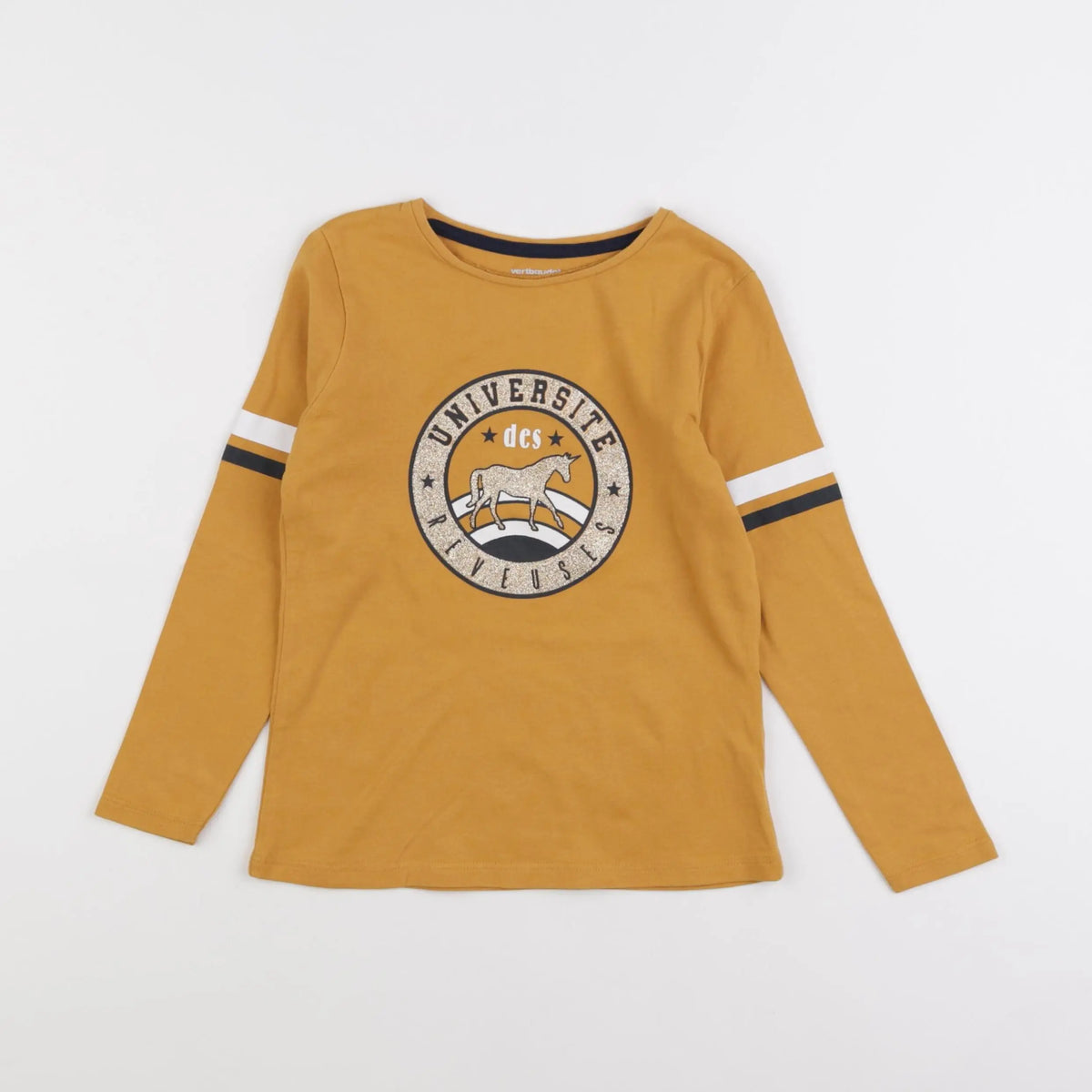 Vertbaudet - tee-shirt jaune, or - 6 ans