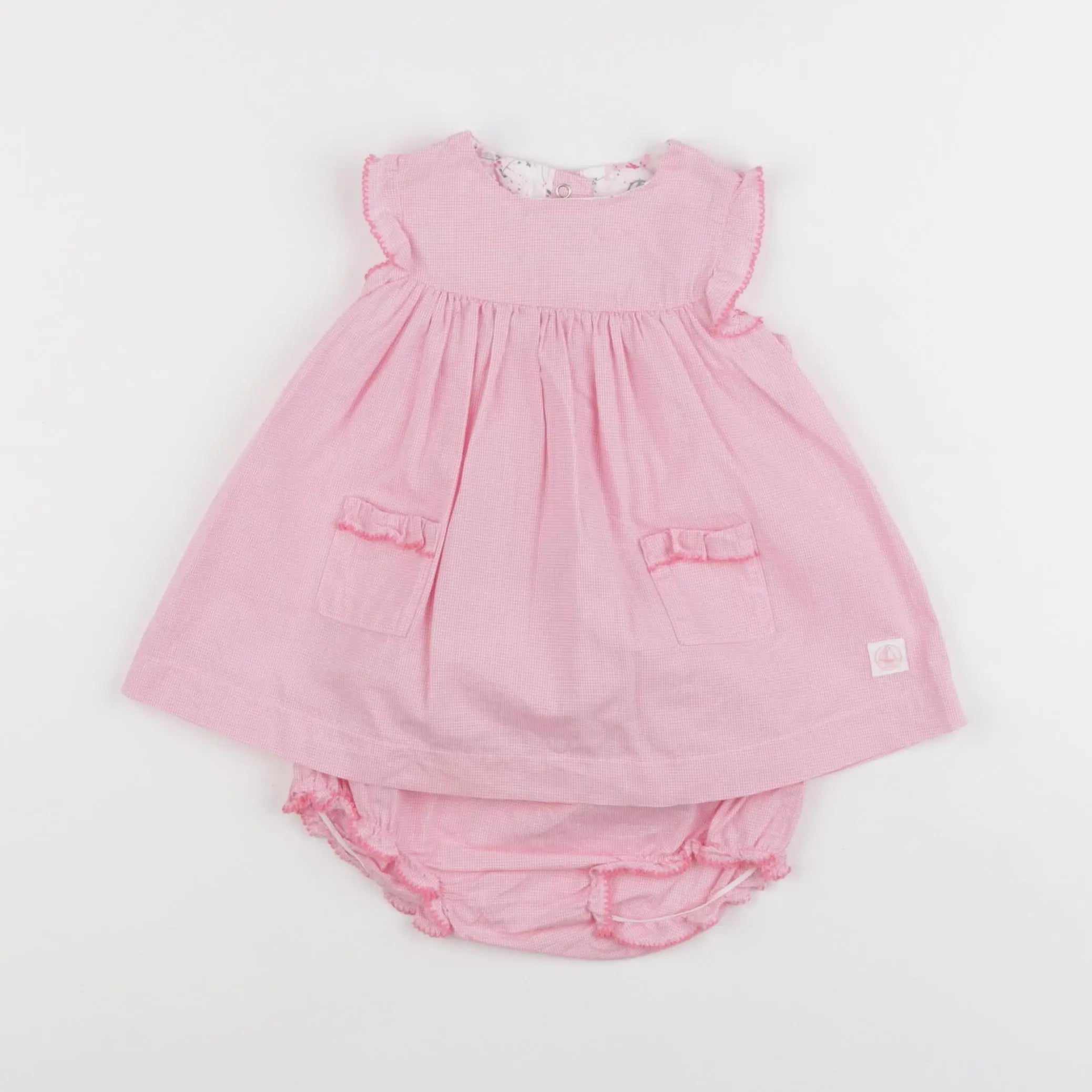 Petit Bateau - robe rose - 6 mois