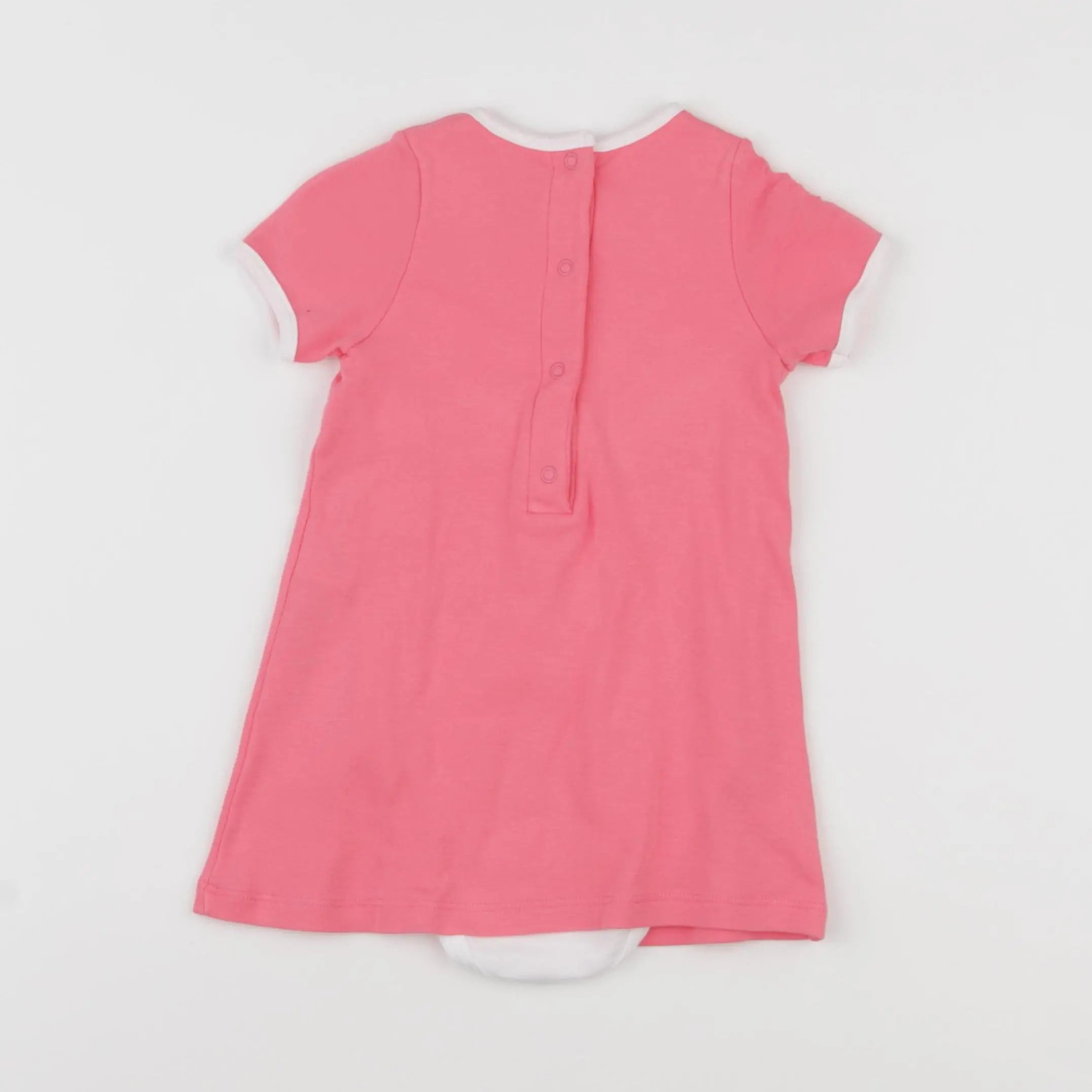 Petit Bateau - body robe rose - 12 mois