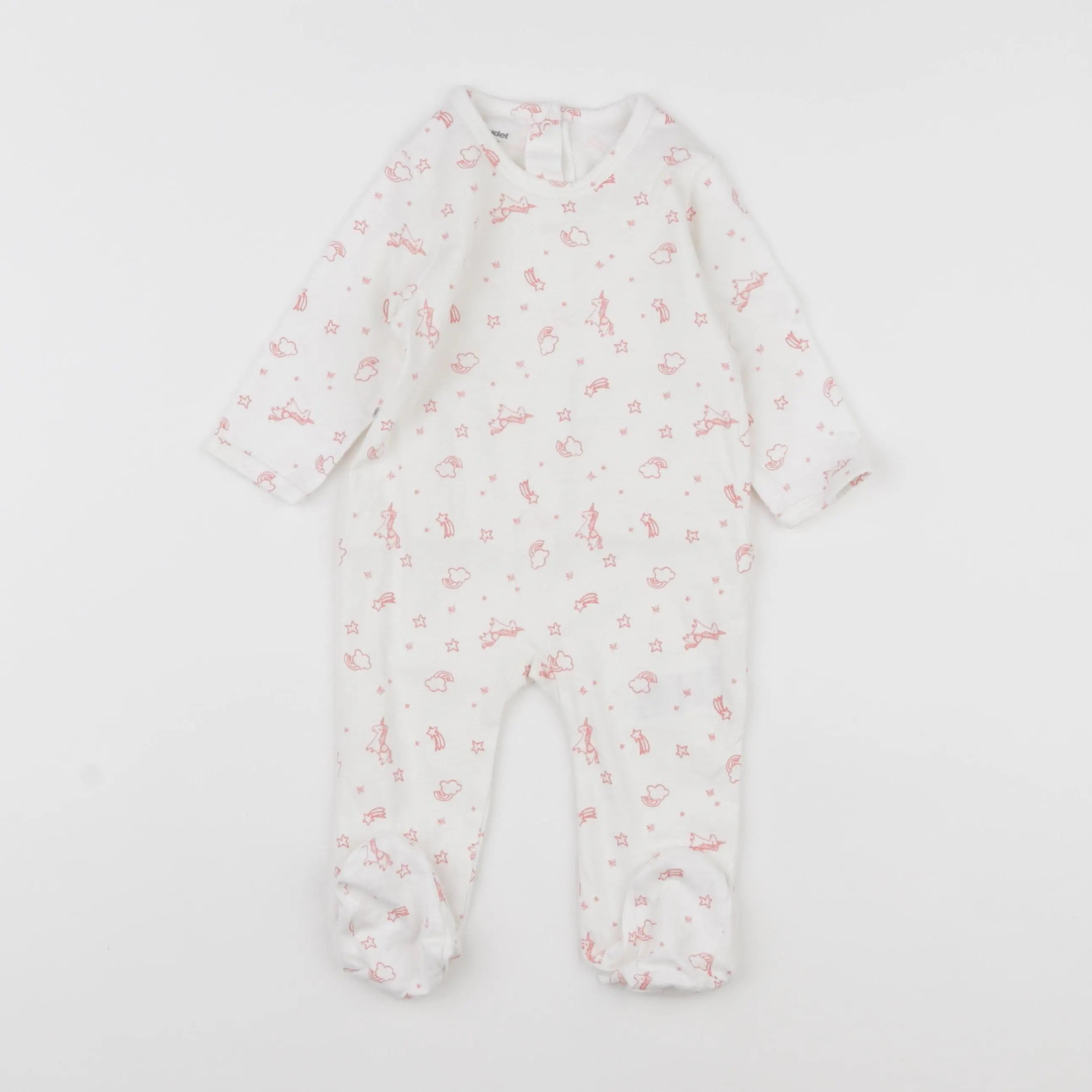 Vertbaudet - pyjama coton rose - 6 mois