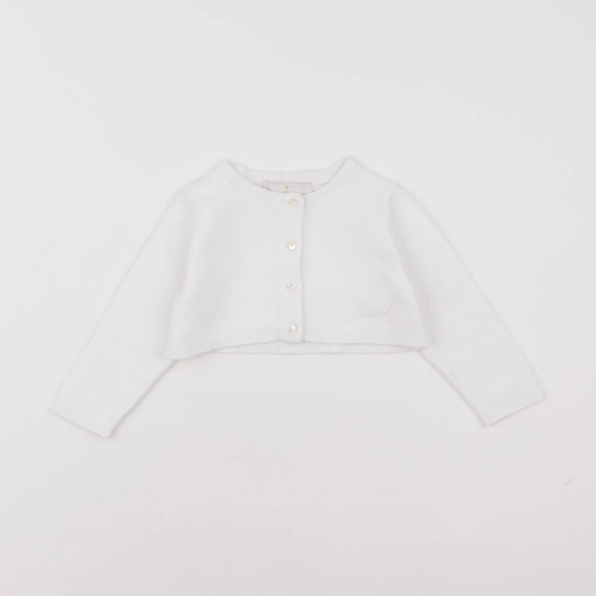 Jacadi - gilet court blanc - 18 mois