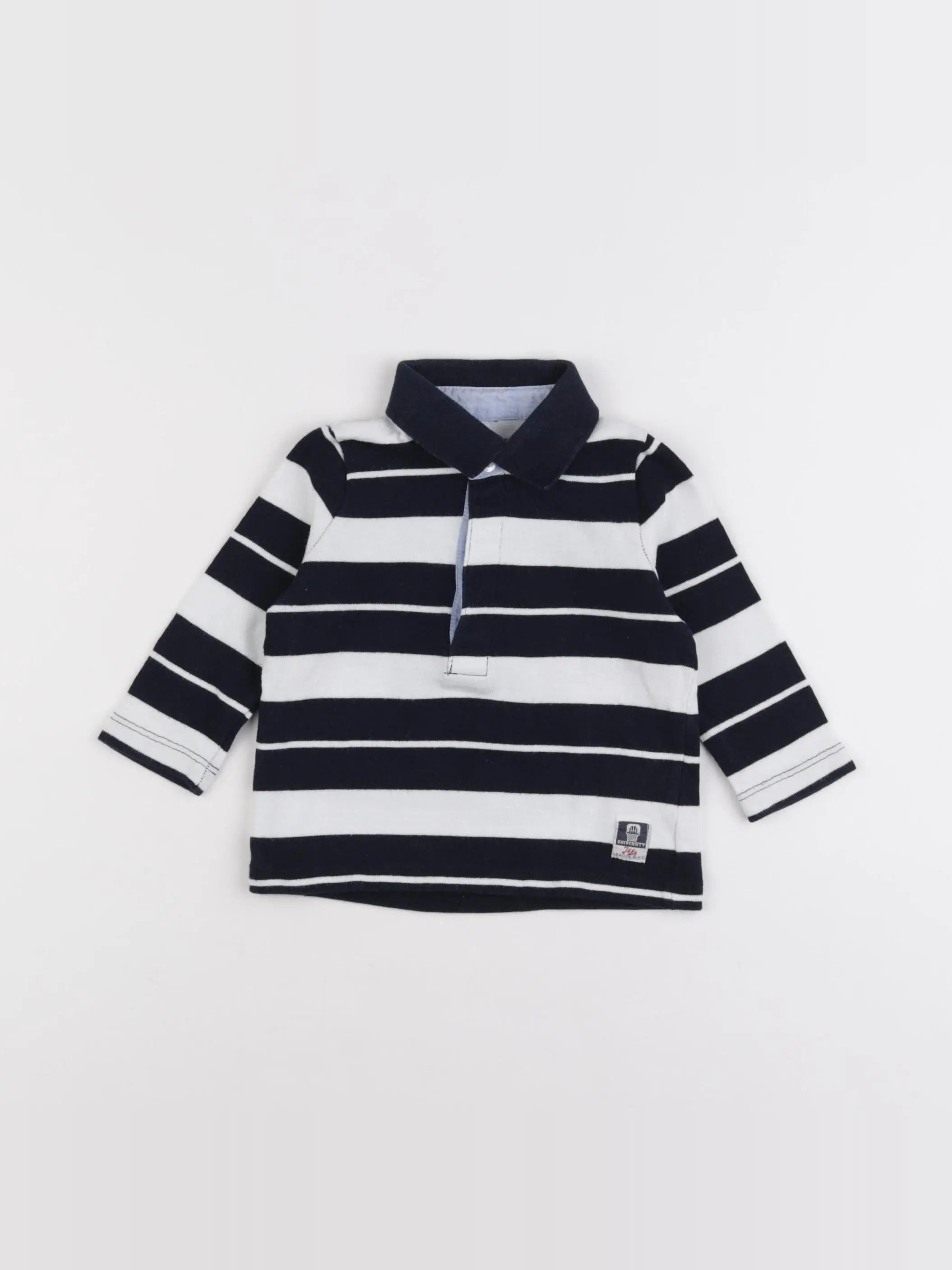 IKKS - polo imprimé au dos bleu - 12 mois