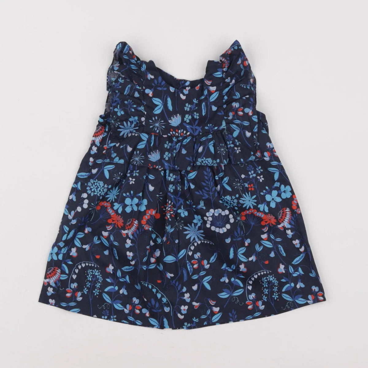 Jacadi - robe liberty bleu - 6 mois
