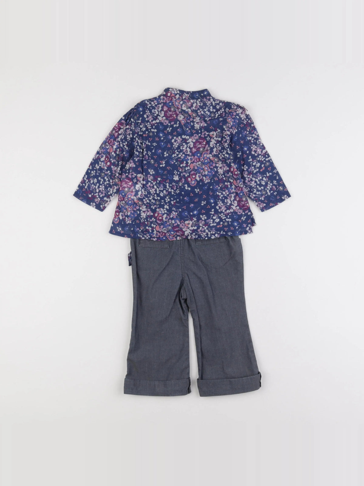 IKKS - ensemble gris, bleu - 12 mois