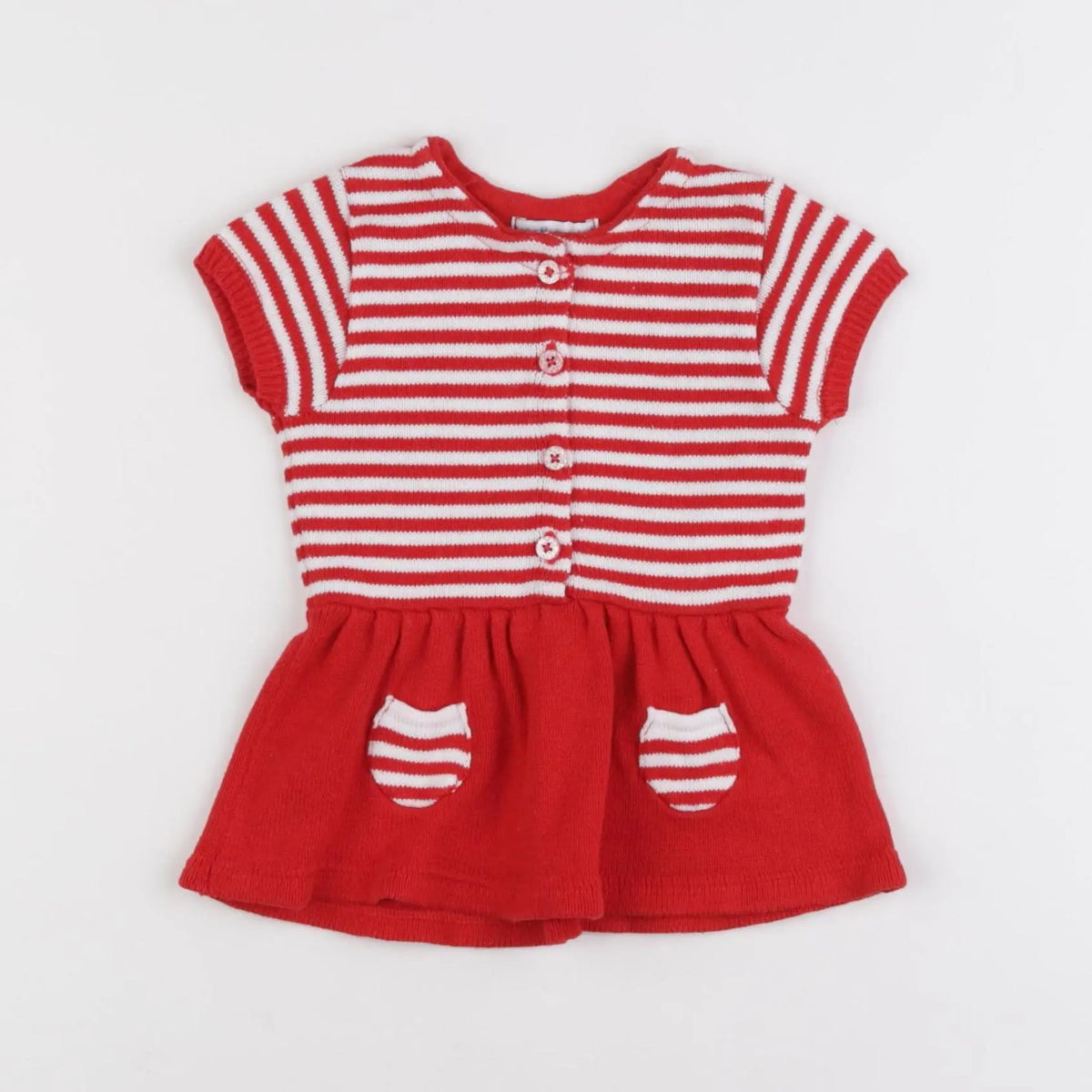 Vertbaudet - robe rouge - 3 mois