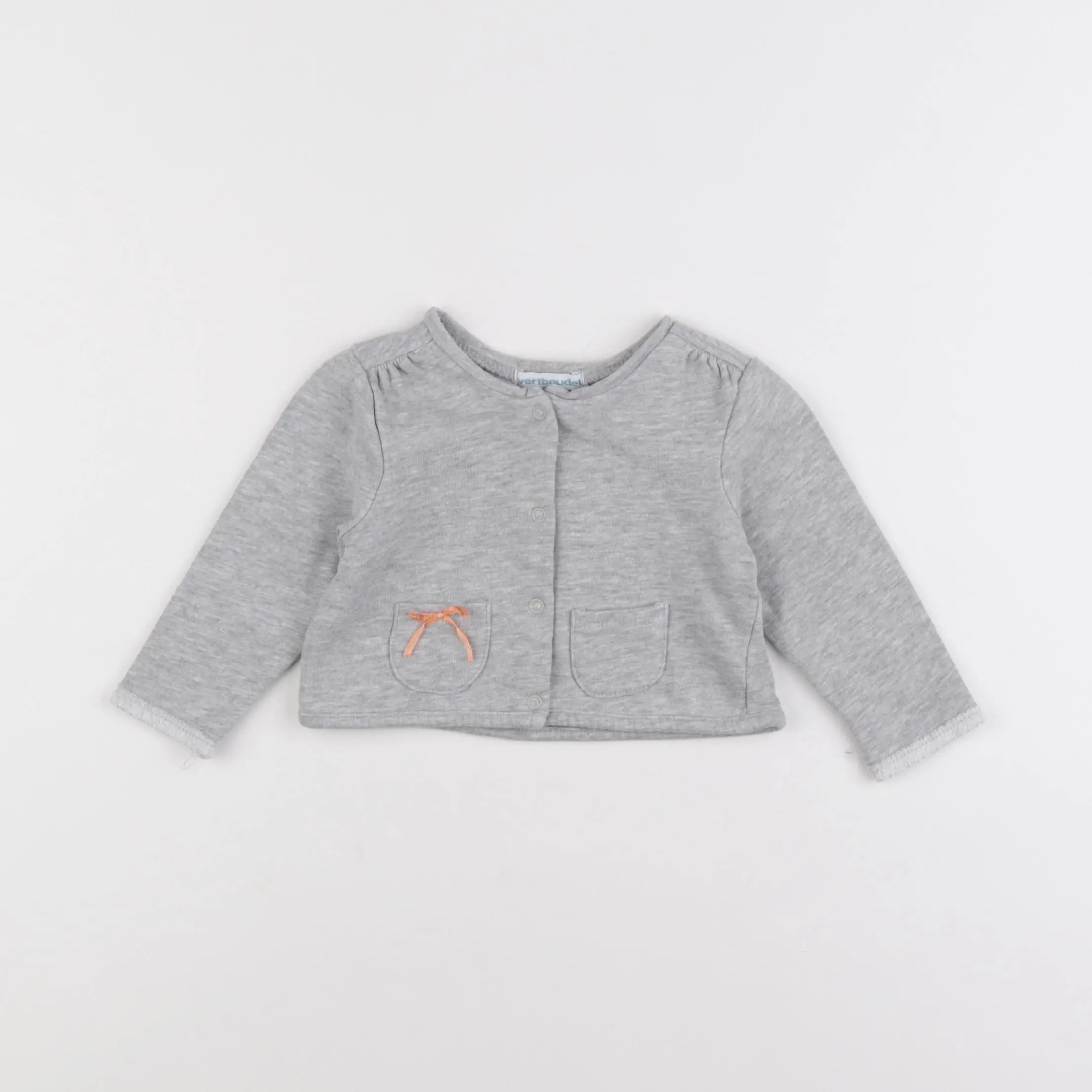 Vertbaudet - gilet gris - 6 mois
