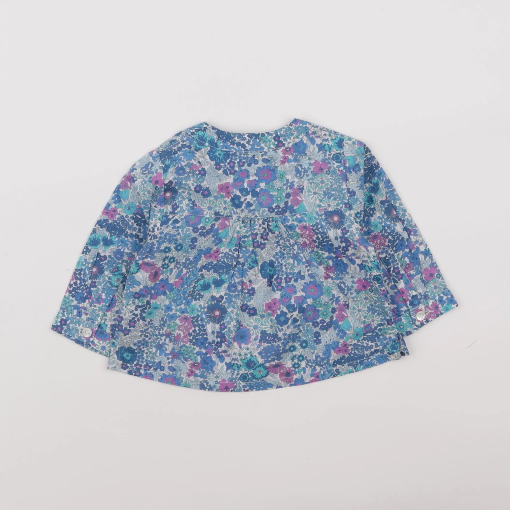 Jacadi - blouse liberty bleu - 6 mois