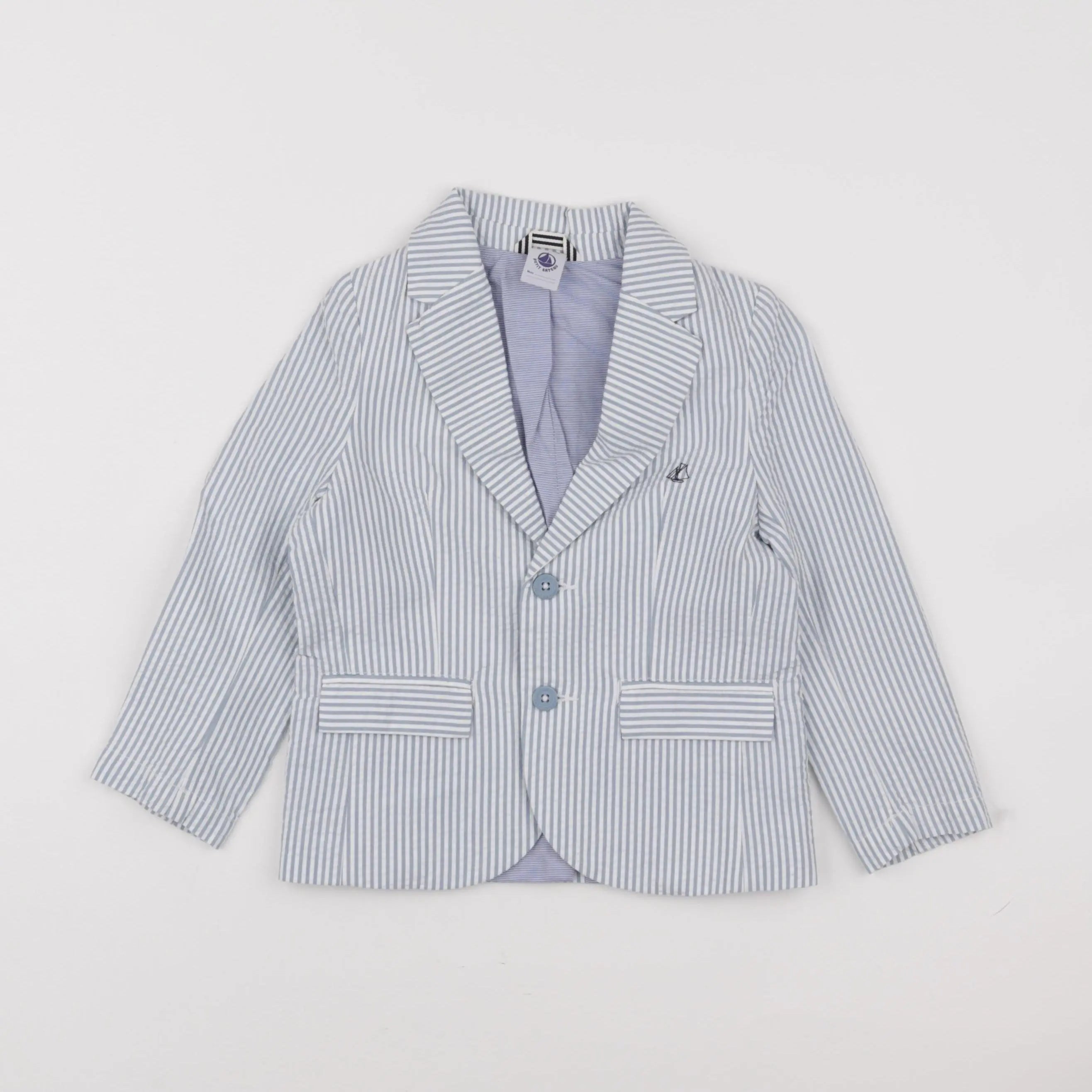 Petit Bateau - veste blanc, bleu - 4 ans