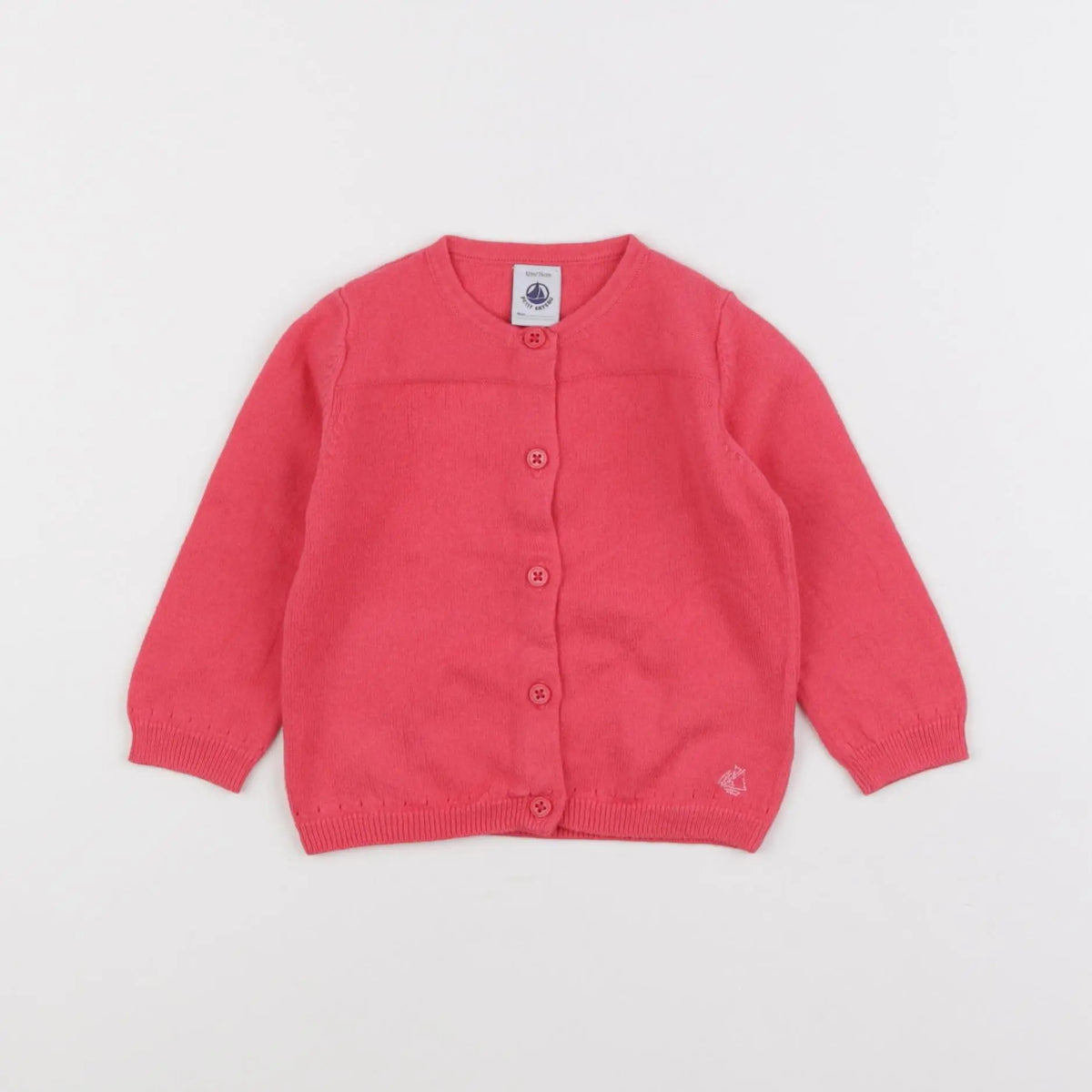 Petit Bateau - gilet rose - 12 mois