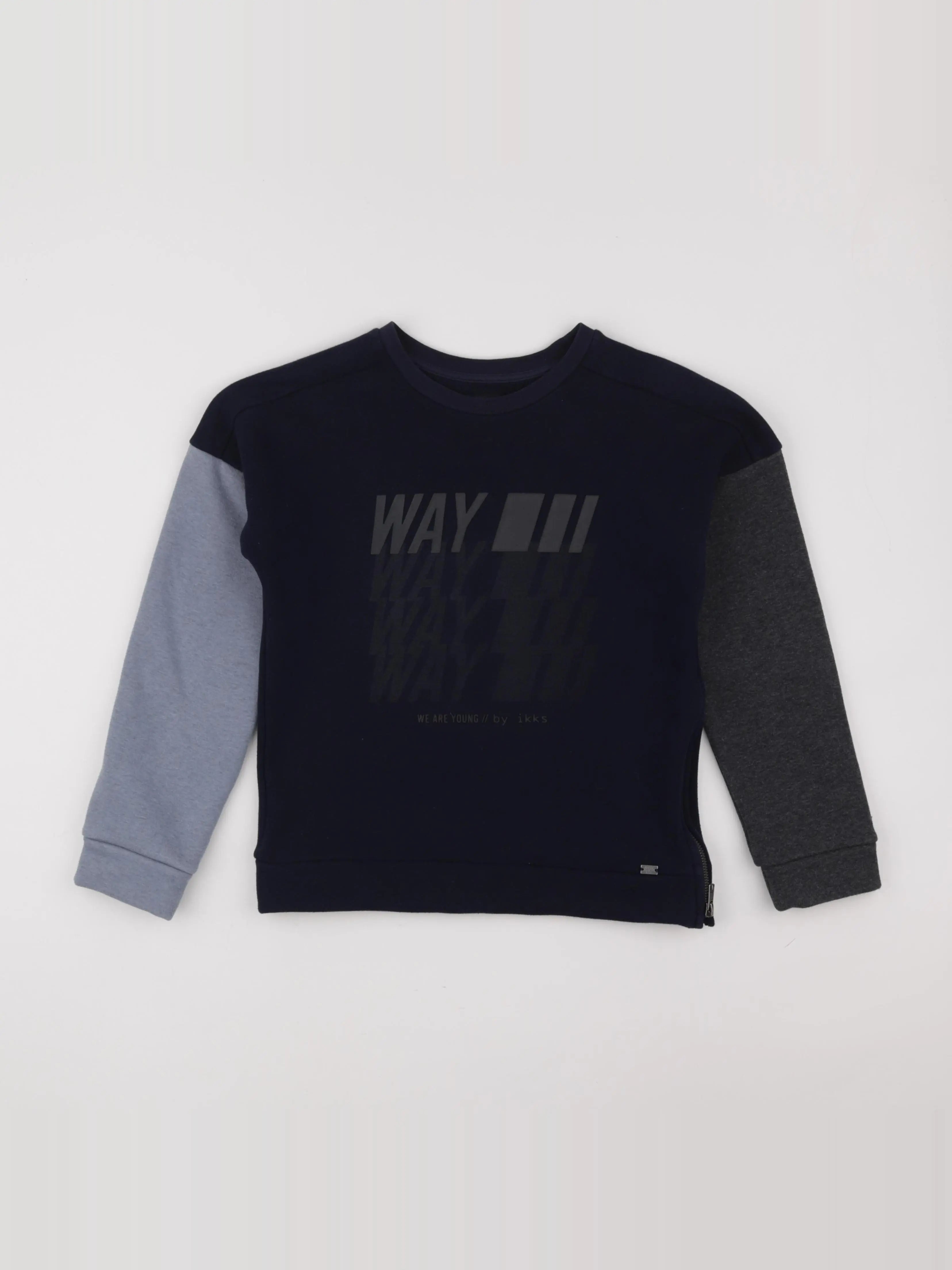 IKKS - sweat bleu - 10 ans