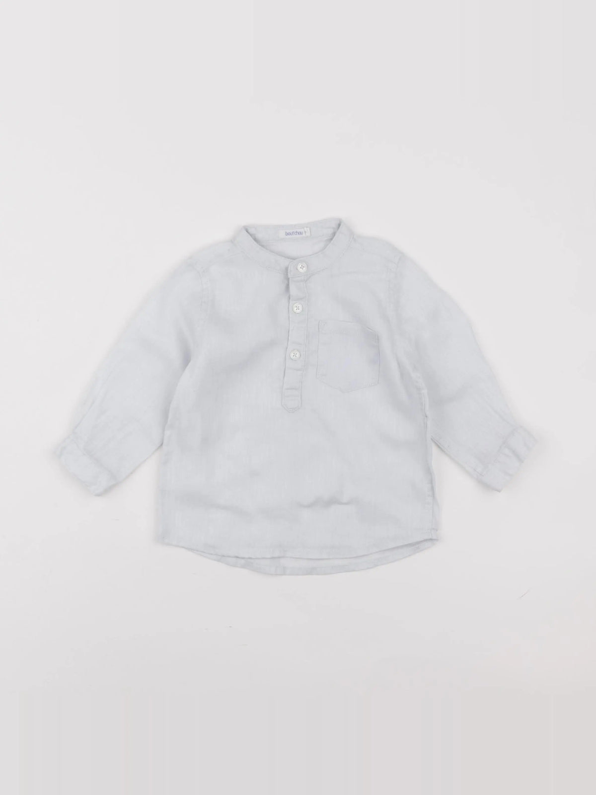 Boutchou - chemise bleu - 12 mois