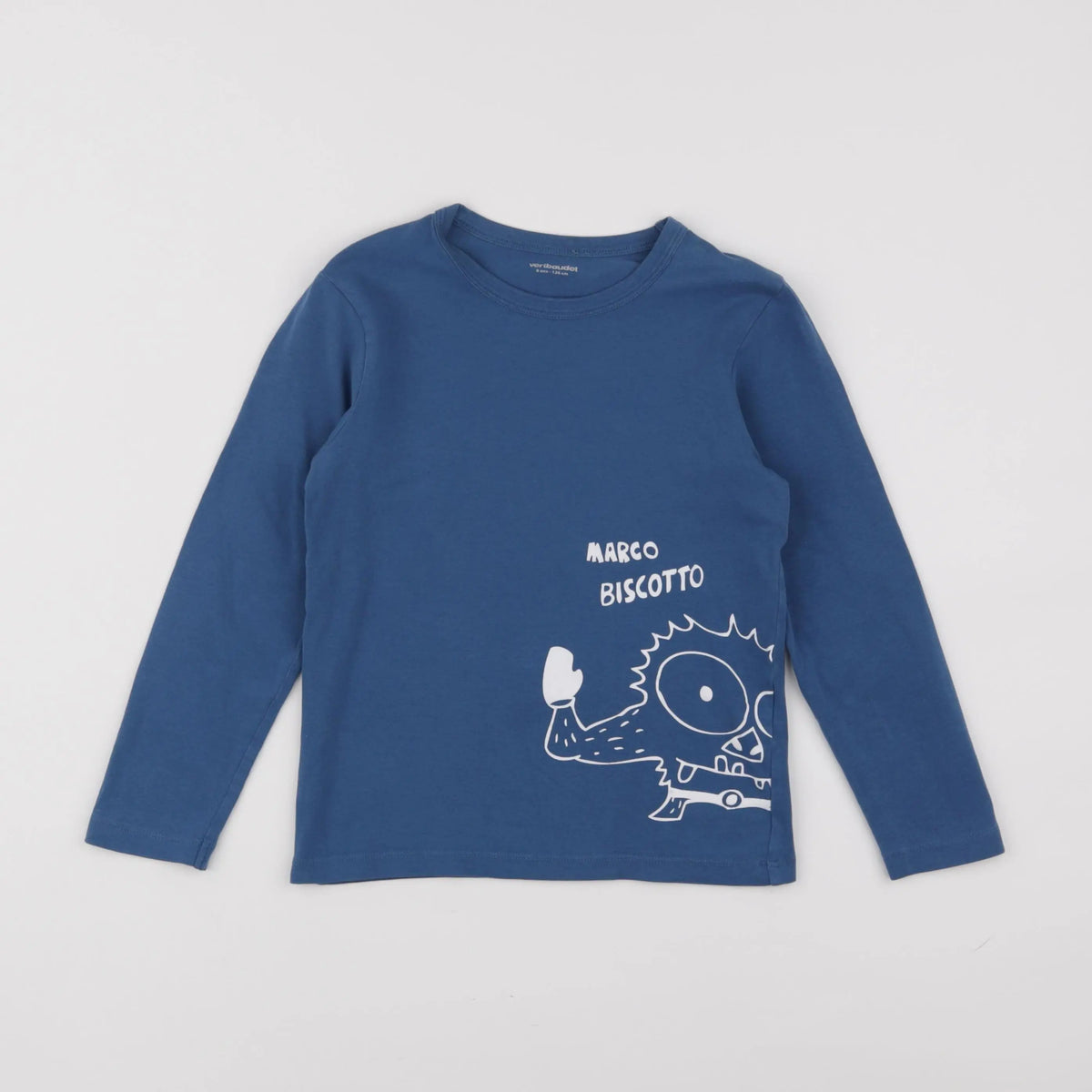 Vertbaudet - tee-shirt bleu - 8 ans