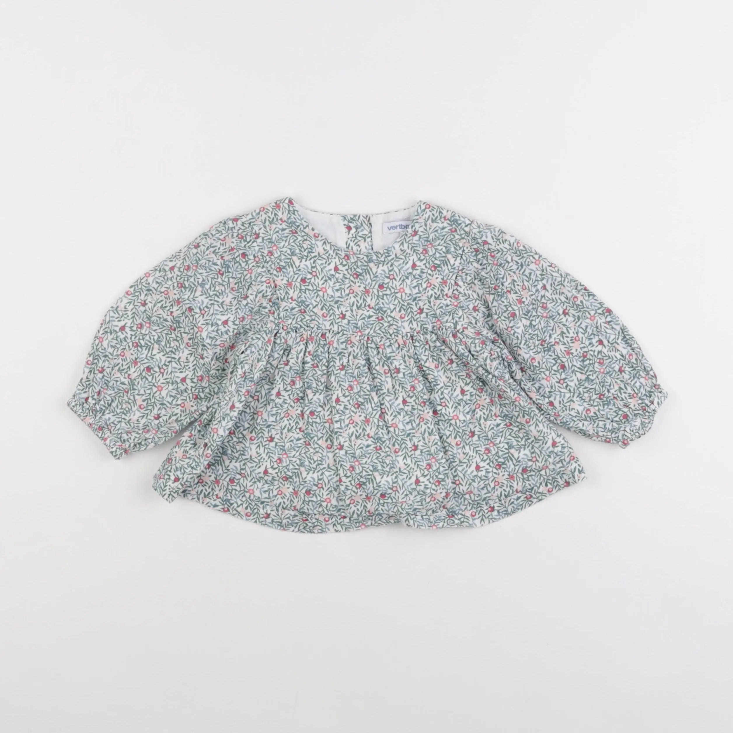 Vertbaudet - blouse vert - 12 mois