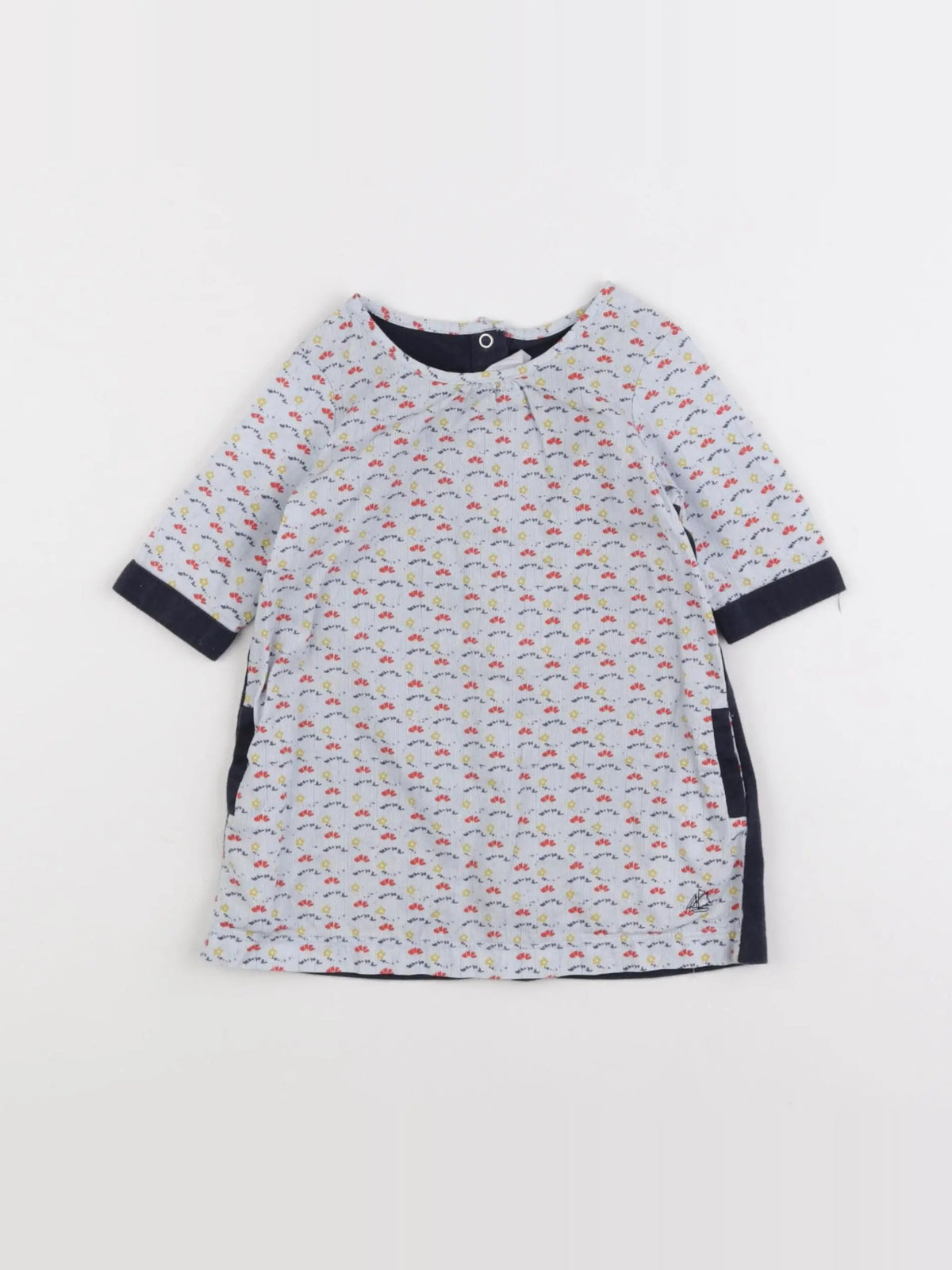 Petit Bateau - robe bleu - 6 mois