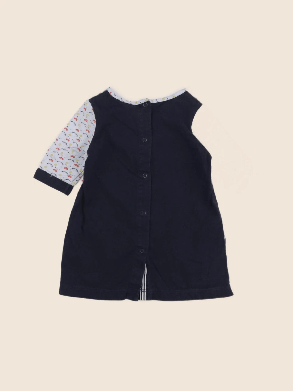 Petit Bateau - robe bleu - 6 mois