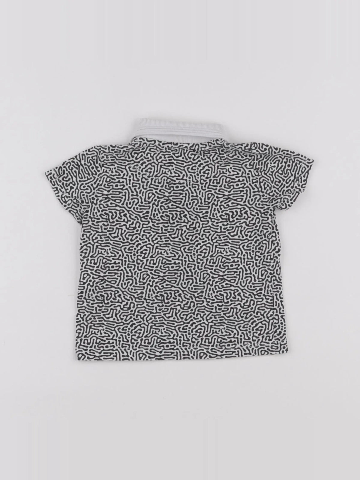 IKKS - polo blanc, noir - 6 mois